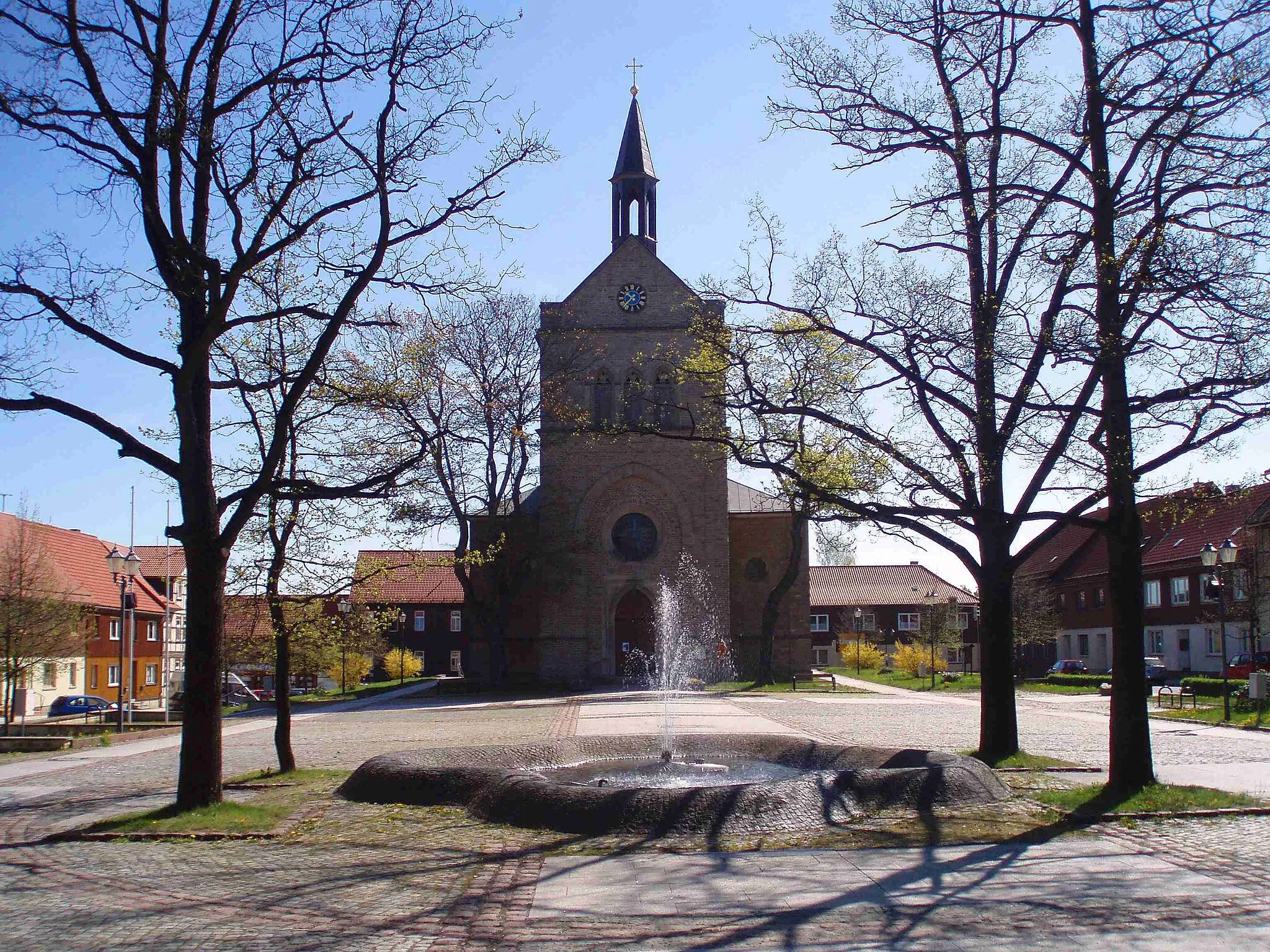 Photo showing: Blick zur Kirche von Hasselfelde