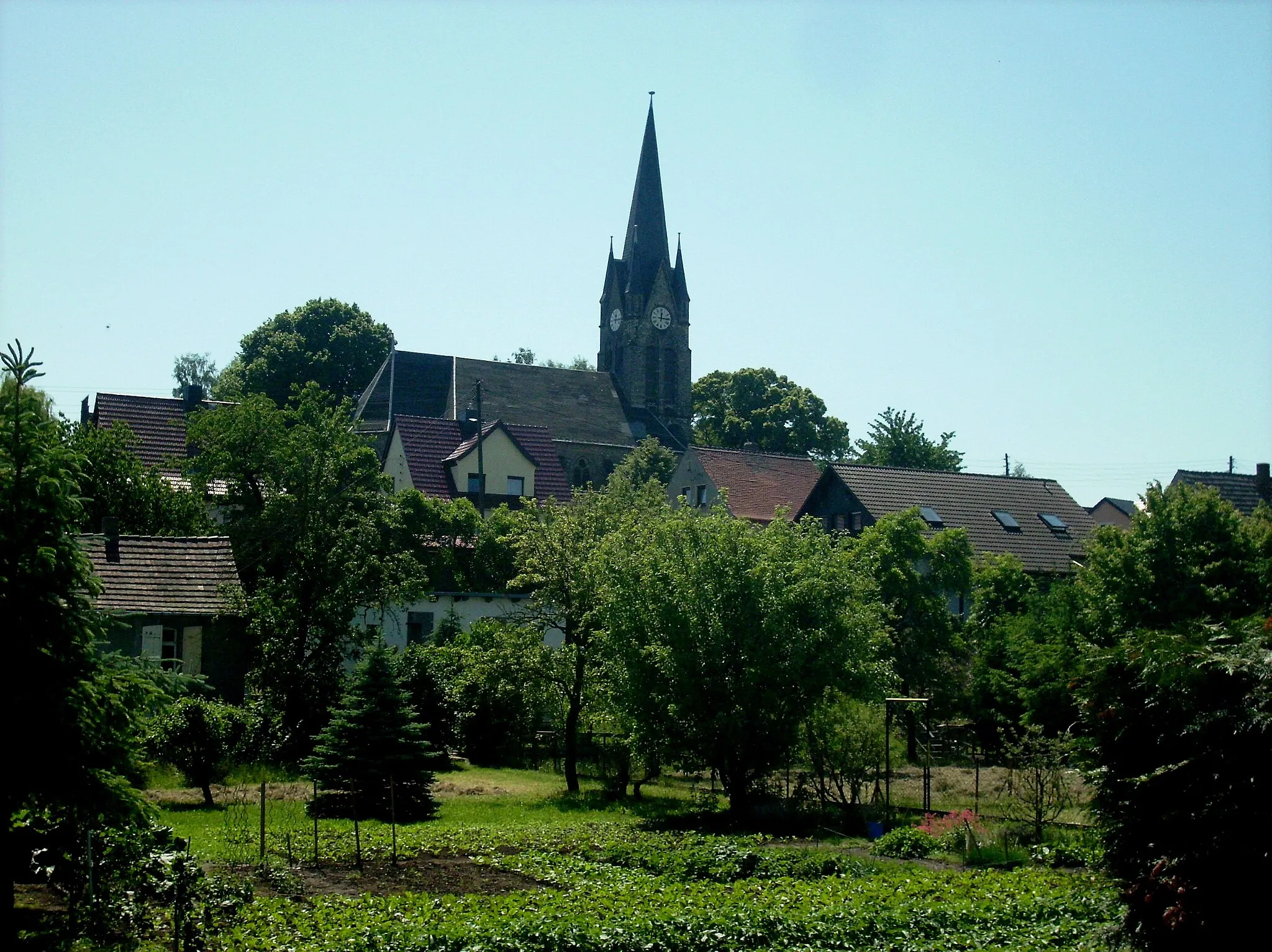 Photo showing: Granschütz (Hohenmölsen, district of Burgenlandkreis, Saxony-Anhalt) with church