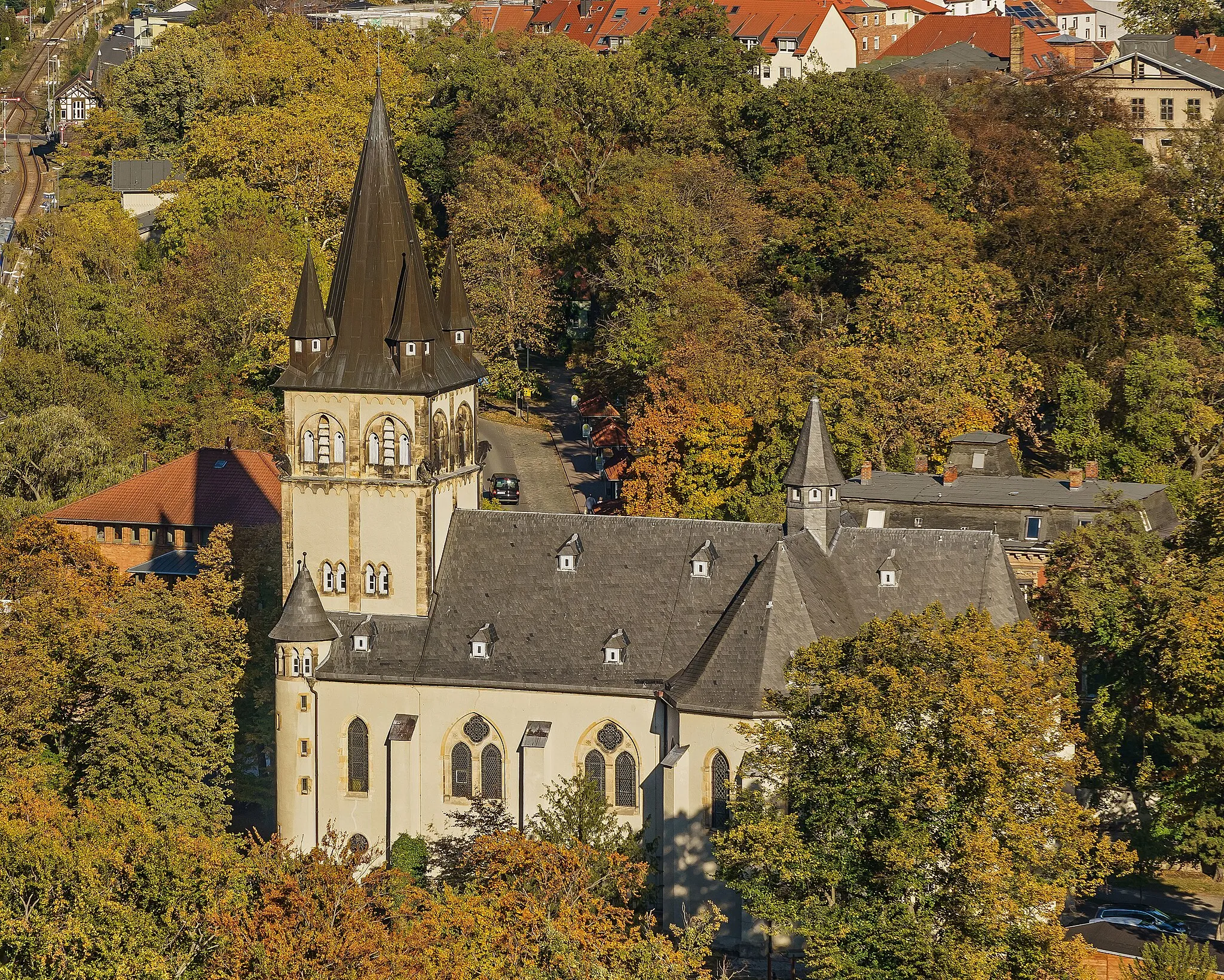 Photo showing: View from the chairlift in Thale, Germany