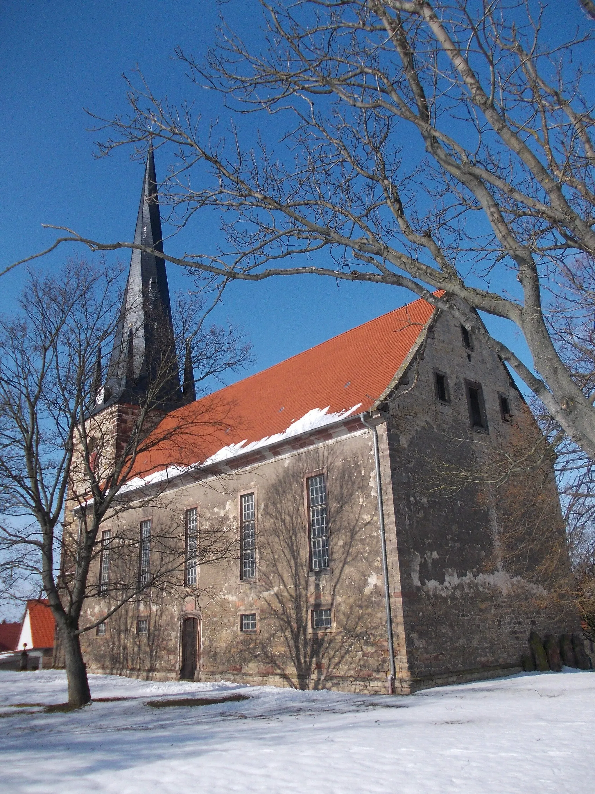 Photo showing: Saint Wenceslaus church in Barnstädt (district of Saalekreis, Saxony-Anhalt)