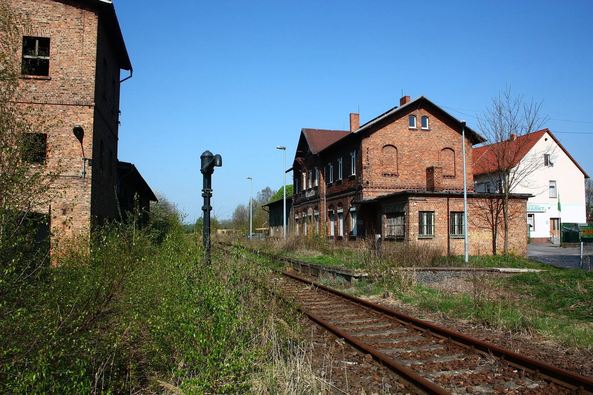 Photo showing: der stillgelegte Bahnhof von Gerbstedt an der Halle-Hettstedter Eisenbahn