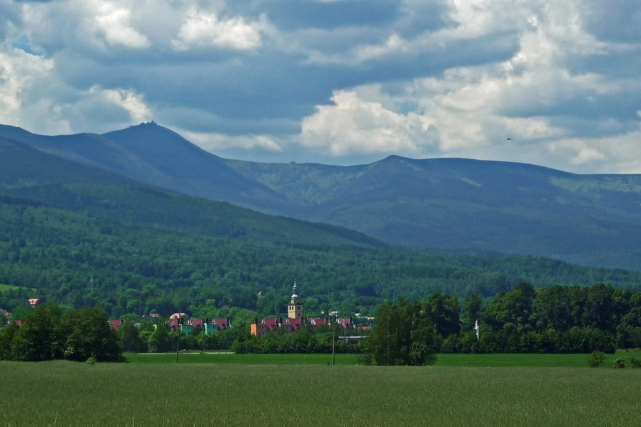 Photo showing: Blick auf Schmiedeberg (Kowary) im Riesengebirge