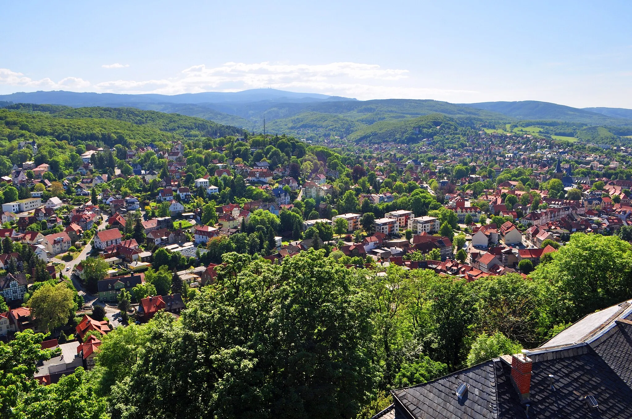 Photo showing: Blick vom Schloss über die Stadt (2013).