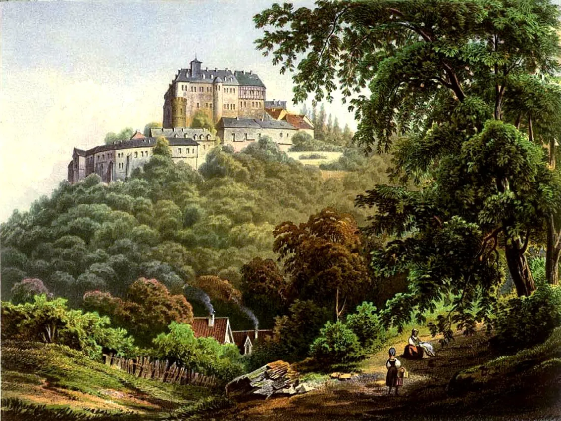 Photo showing: Schloss Wernigerode, Lithografie aus dem 19. Jahrhundert