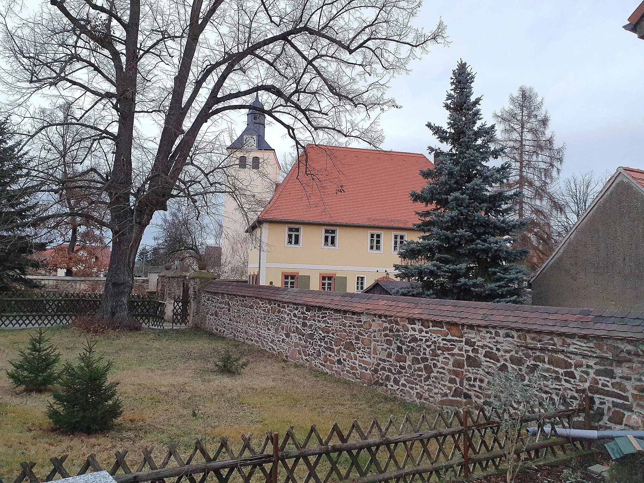 Photo showing: Haupstraße 31 (Pomßen) - Pfarrhof