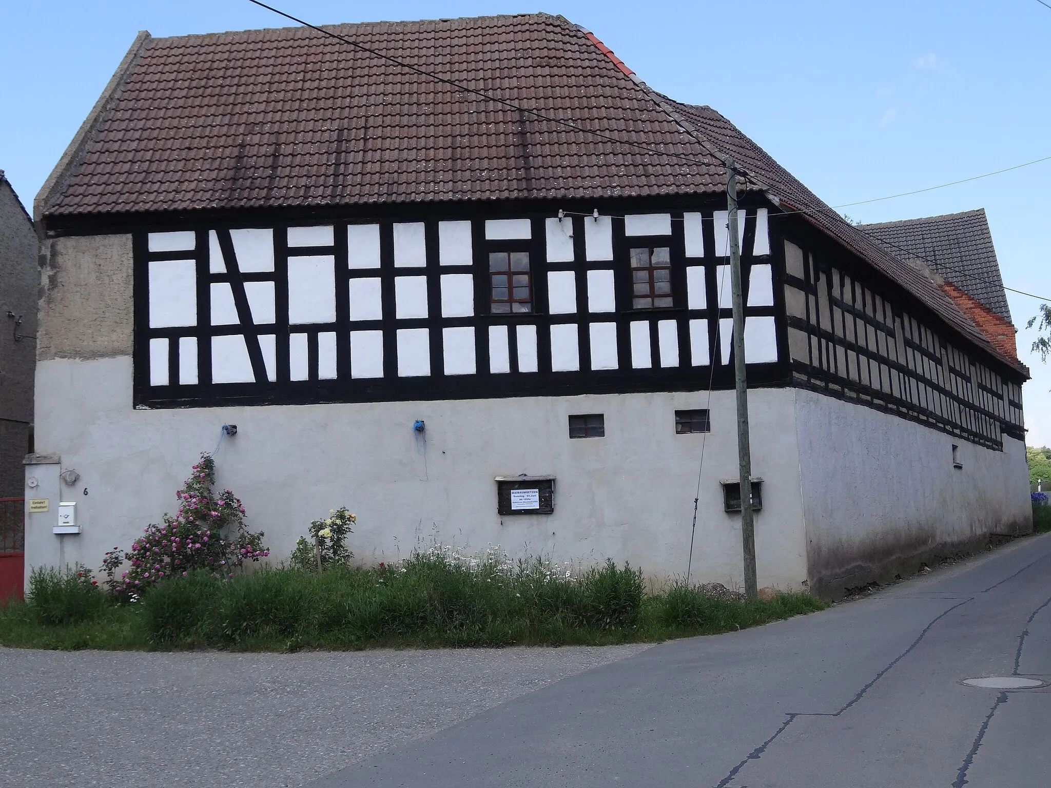 Photo showing: Timer-framed house in Pretschwitz, Thuringia, Germany