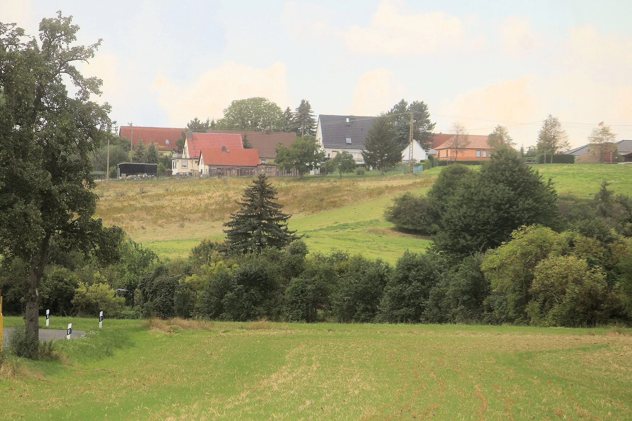 Photo showing: Branderoda (Mücheln), view to village