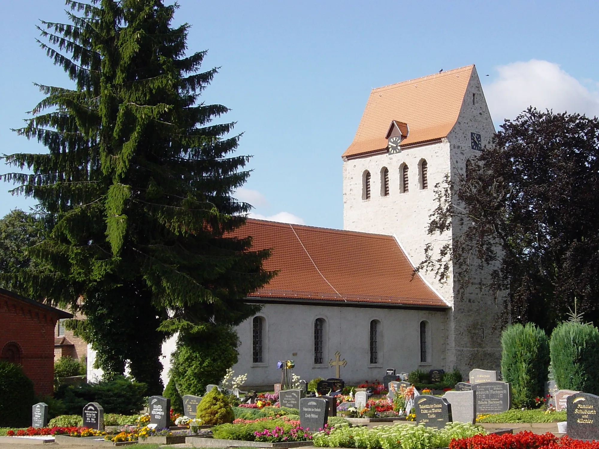 Photo showing: Protestant church in Groß Santersleben, Germany
