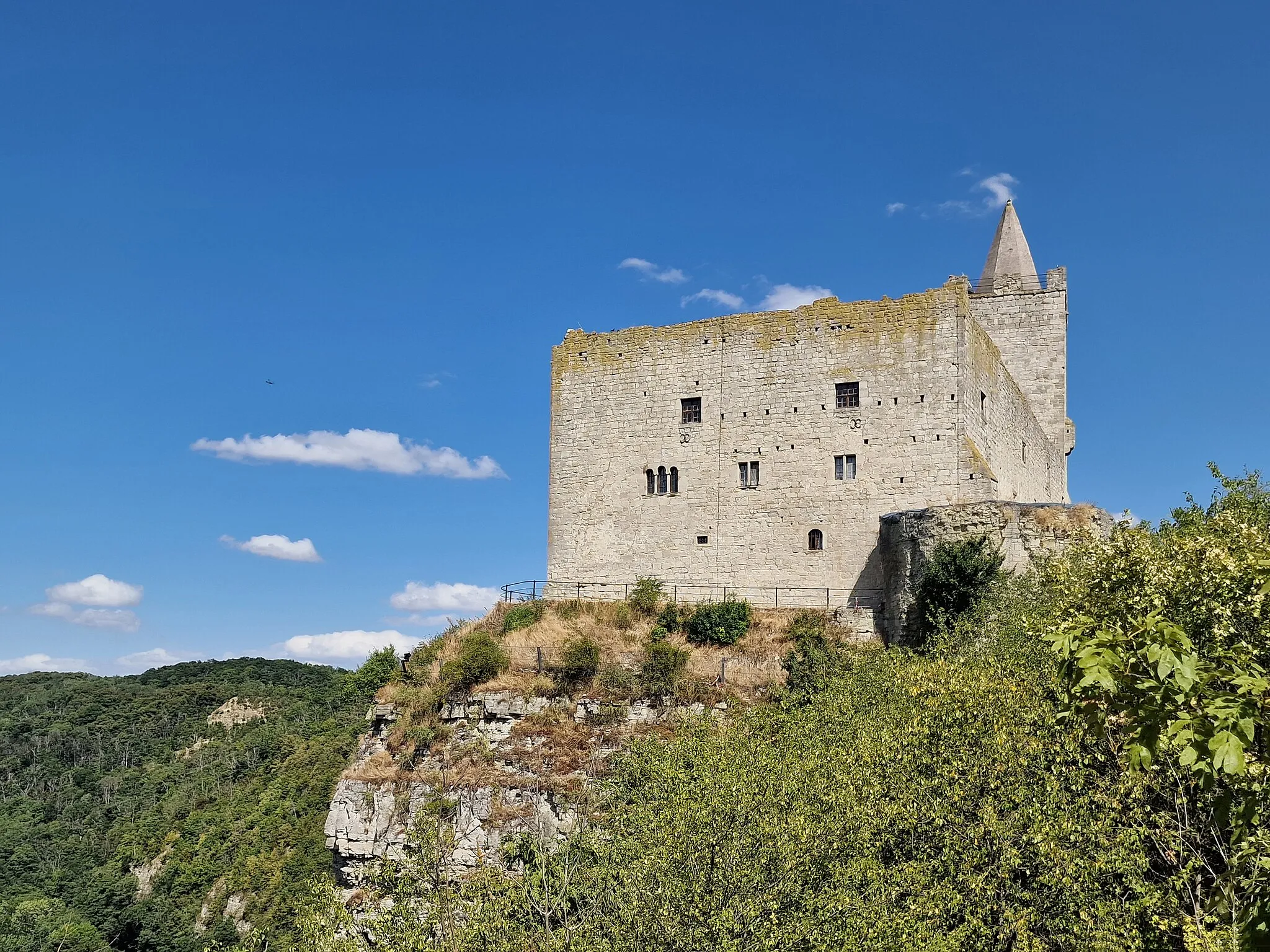 Photo showing: Rudelsburg castle in Bad Kösen, west side