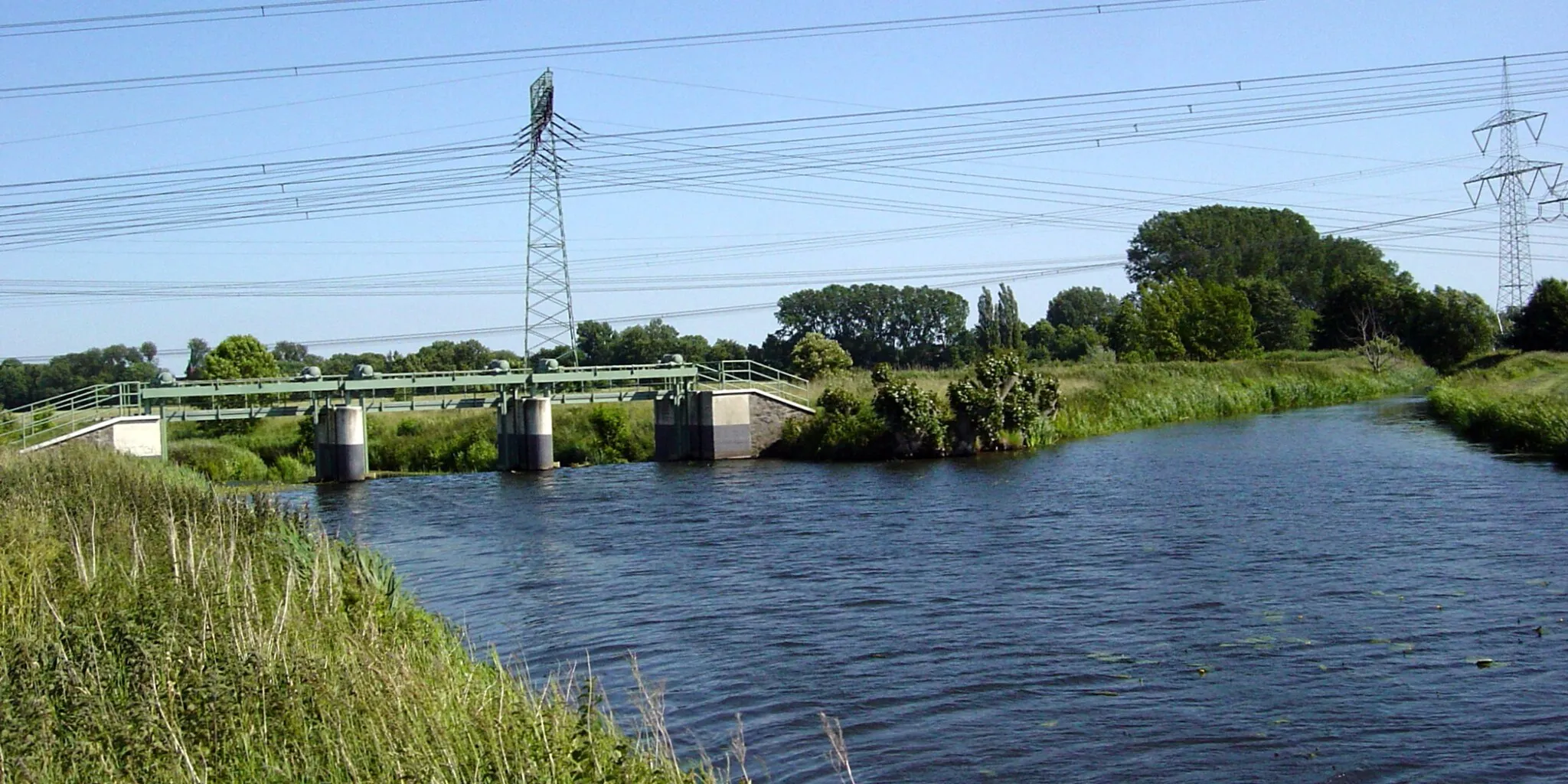 Photo showing: Ohre-Wehr zwischen Samswegen und Jersleben