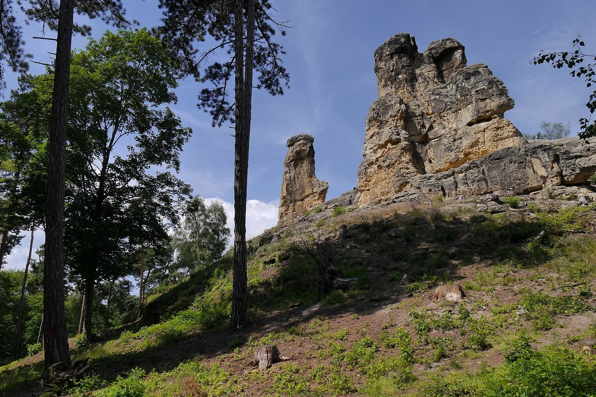 Photo showing: Teil der Klusfelsen am südlichen Stadtrand von Halberstadt