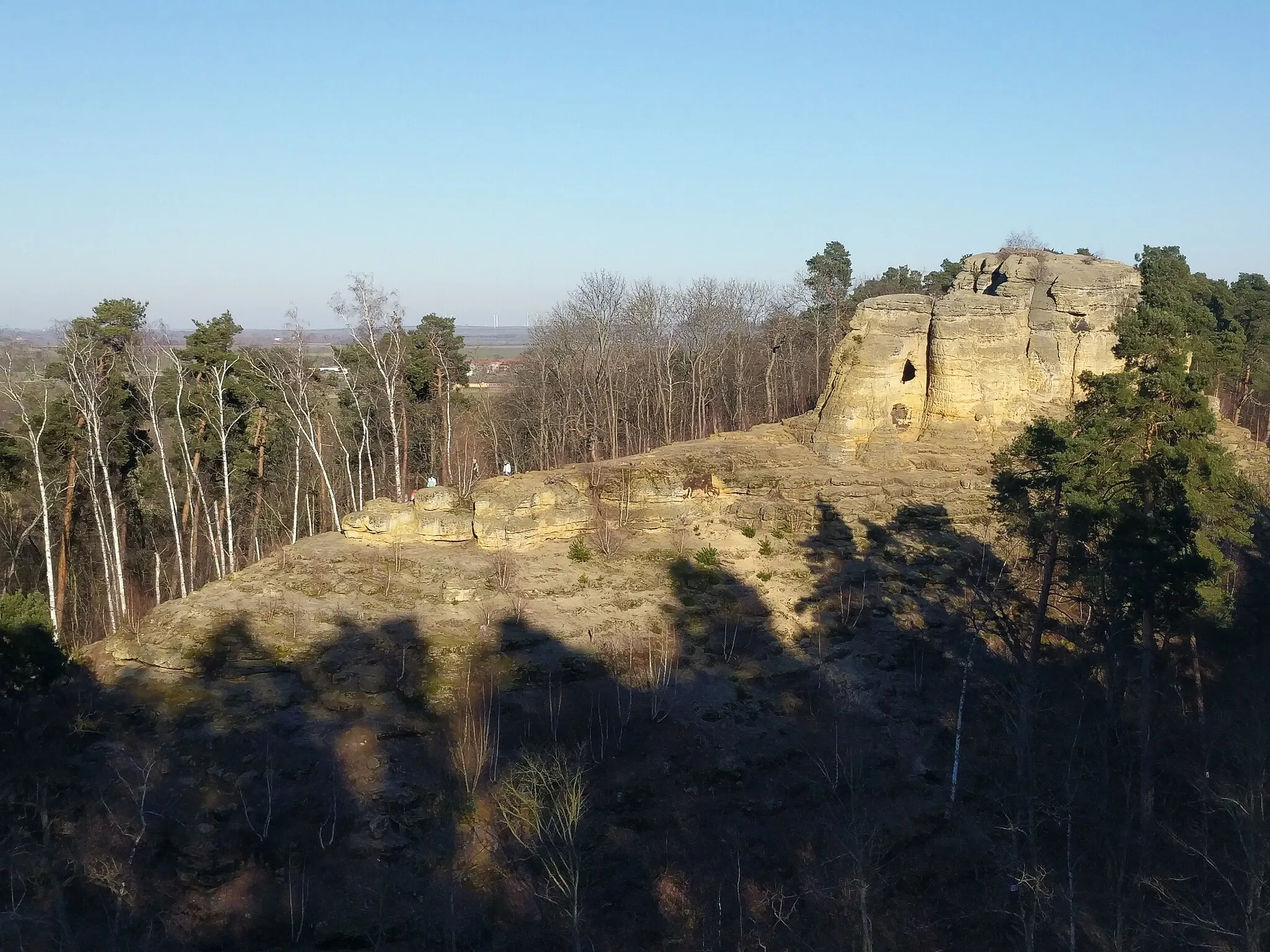 Photo showing: Der Klusfelsen etwa von der Teufelskanzel aus gesehen