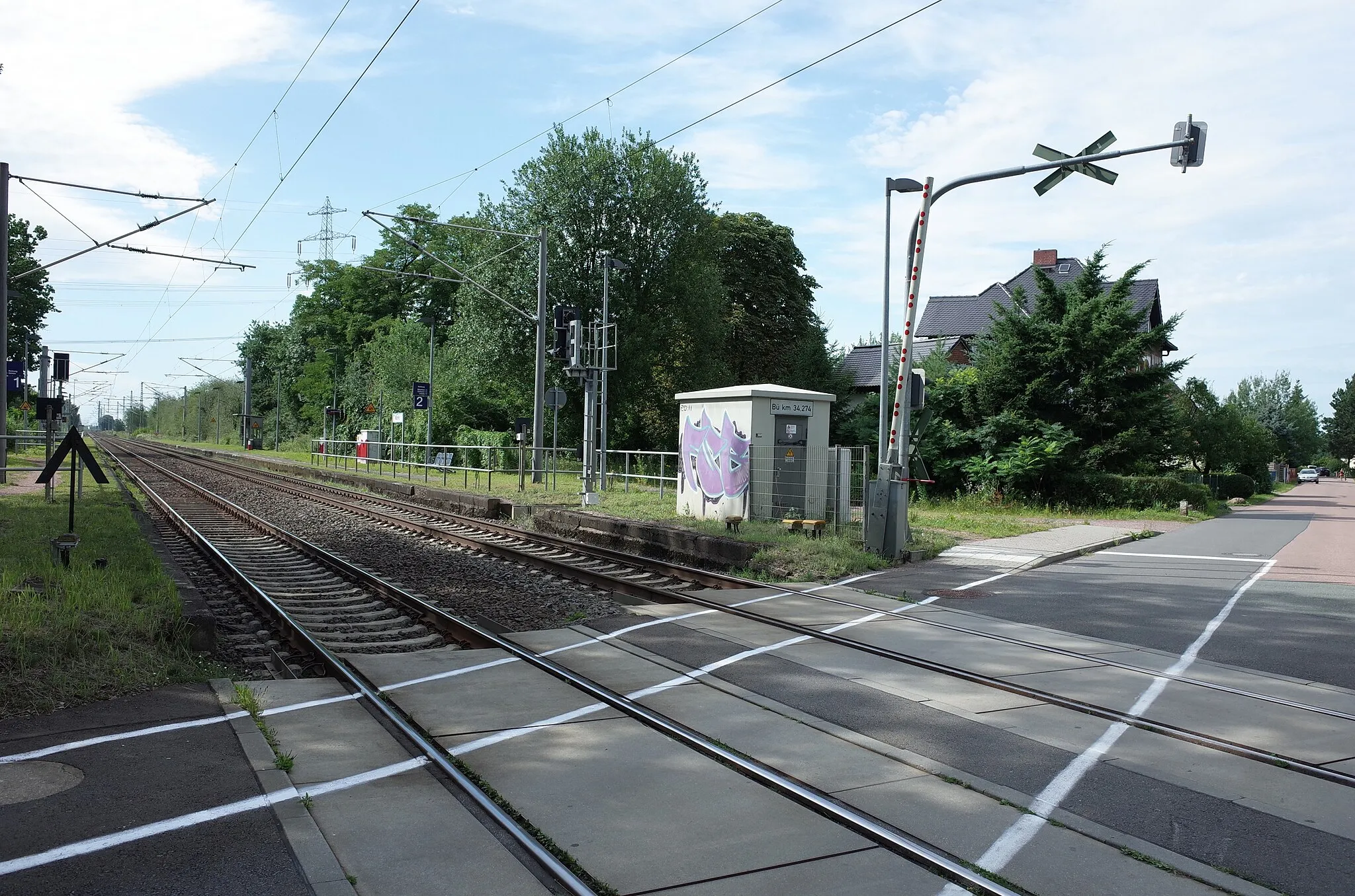 Photo showing: Stadt Raguhn-Jeßnitz, Ortsteil Marke, Bahnhof / Haltepunkt.