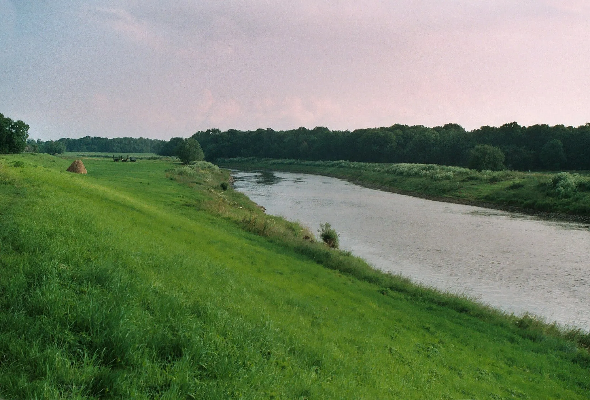 Photo showing: Werkleitz (Barby), the Saale river, view northward