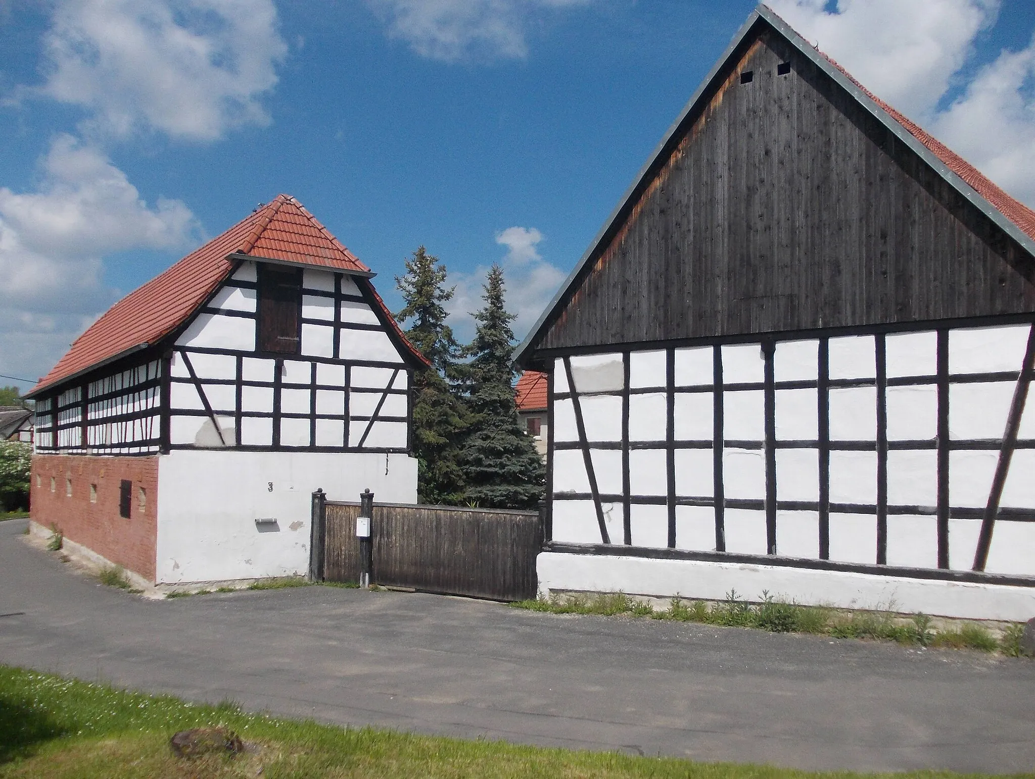 Photo showing: Half-timbered buildings in Altengroitzsch (Groitzsch, Leipzig district, Saxony)