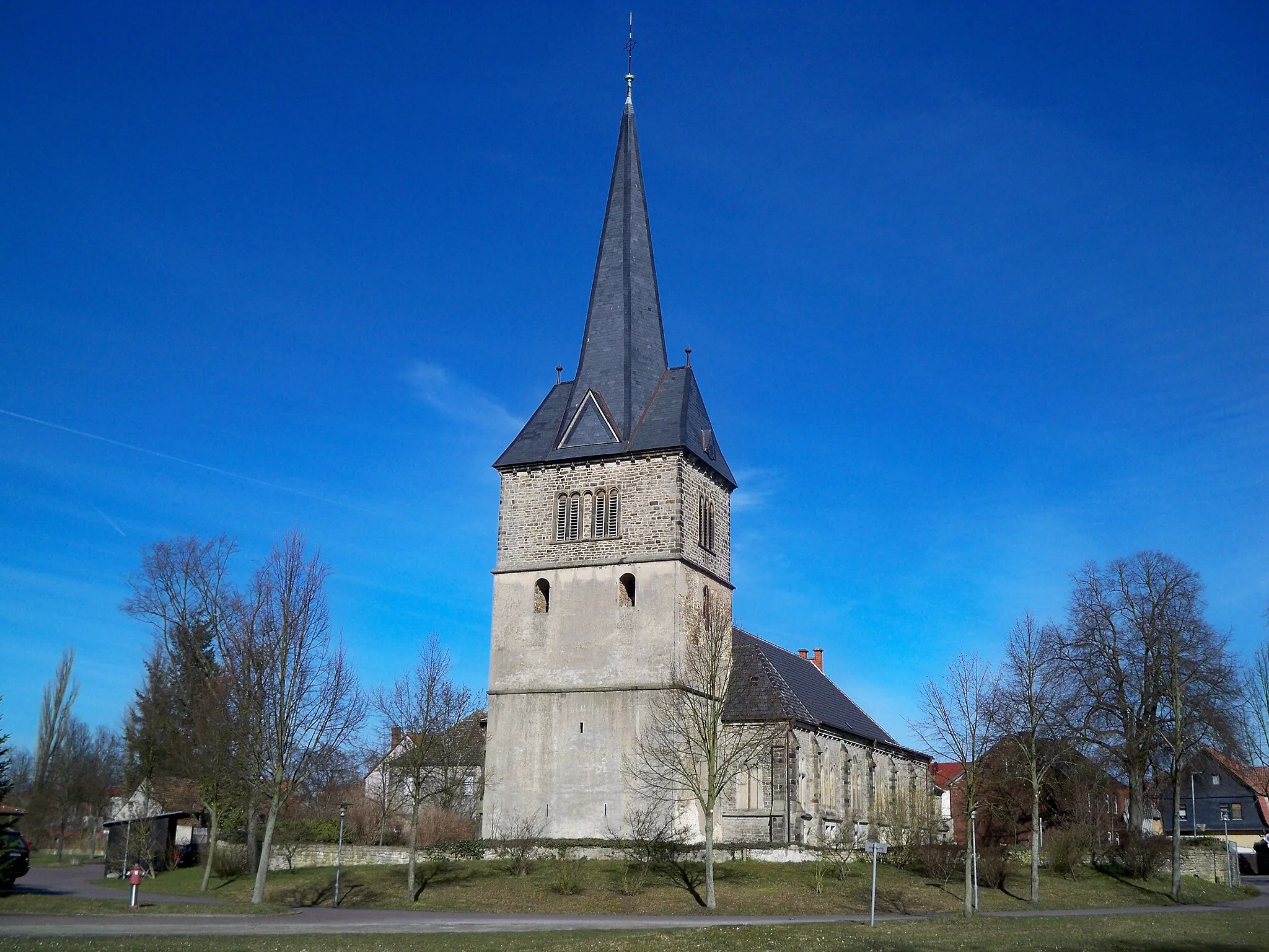 Photo showing: Oebisfelde, Oebisfelde-Weferlingen, Saxony-Anhalt, St. Nicolai church from west