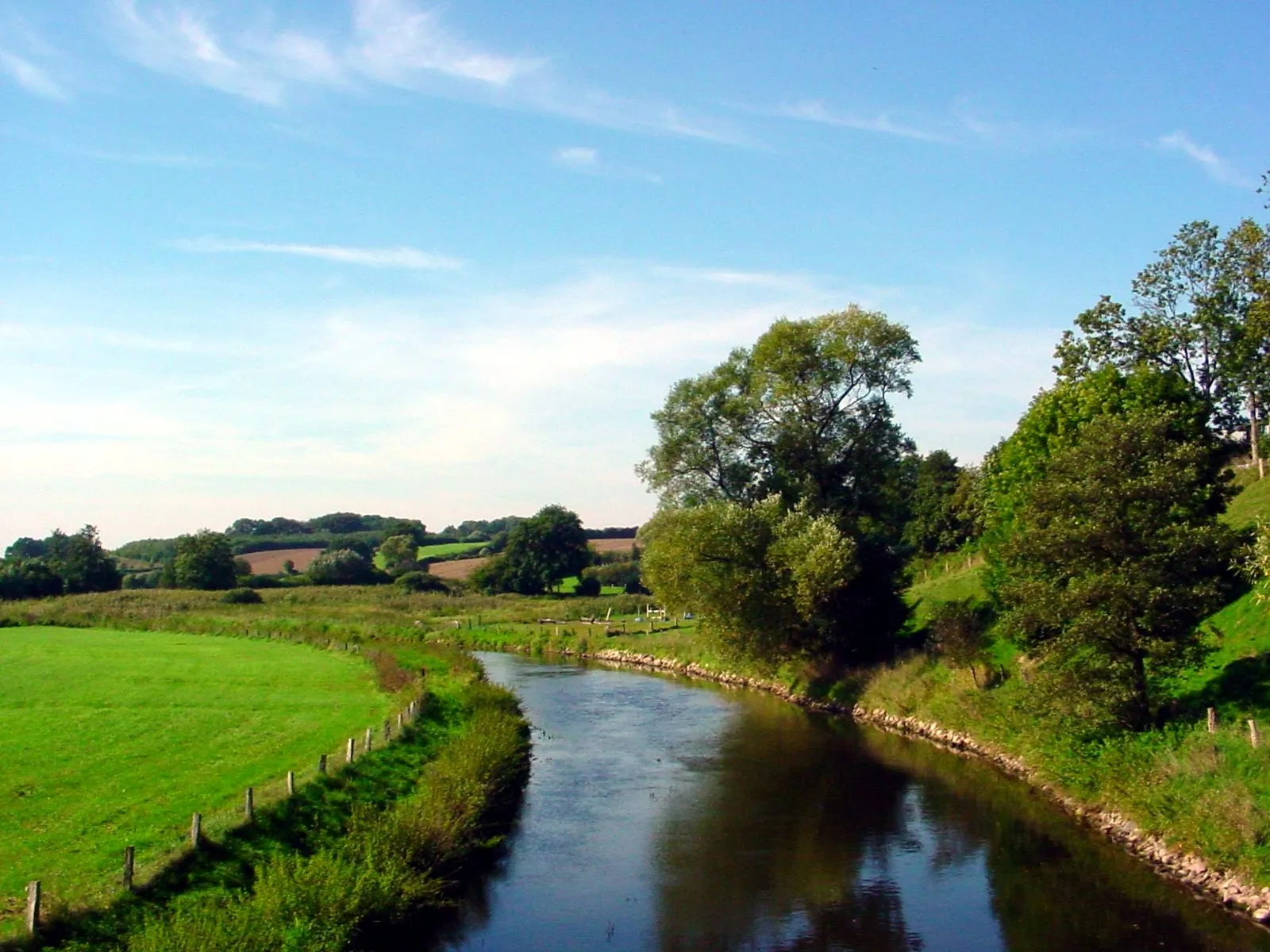 Photo showing: Trave bei Lokfeld/Stormarn / Trave river near Lokfeld/Stormarn