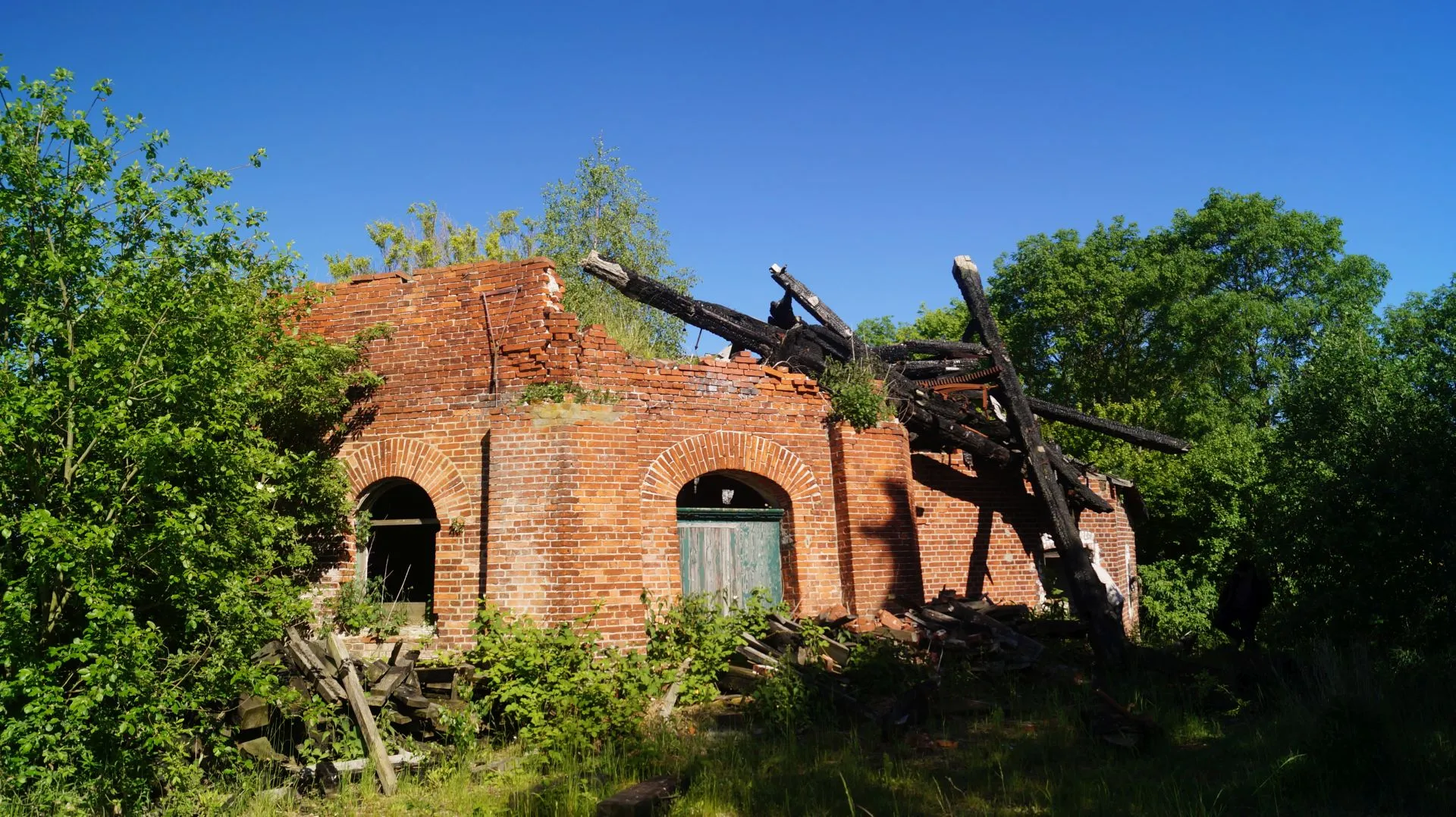 Photo showing: Brodauer Mühle, Sicht auf die Ruine von der Neustädter Seite aus (Süden)