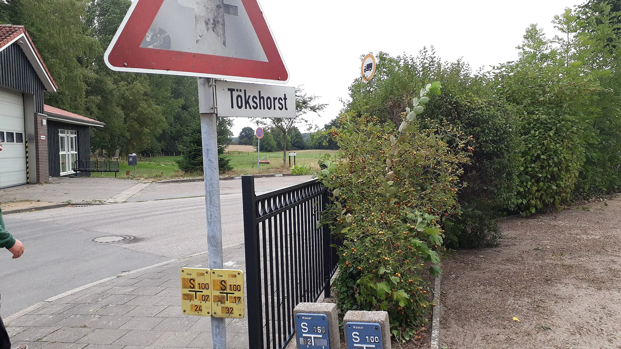 Photo showing: Straßenschild Tökshorst, Mühbrook