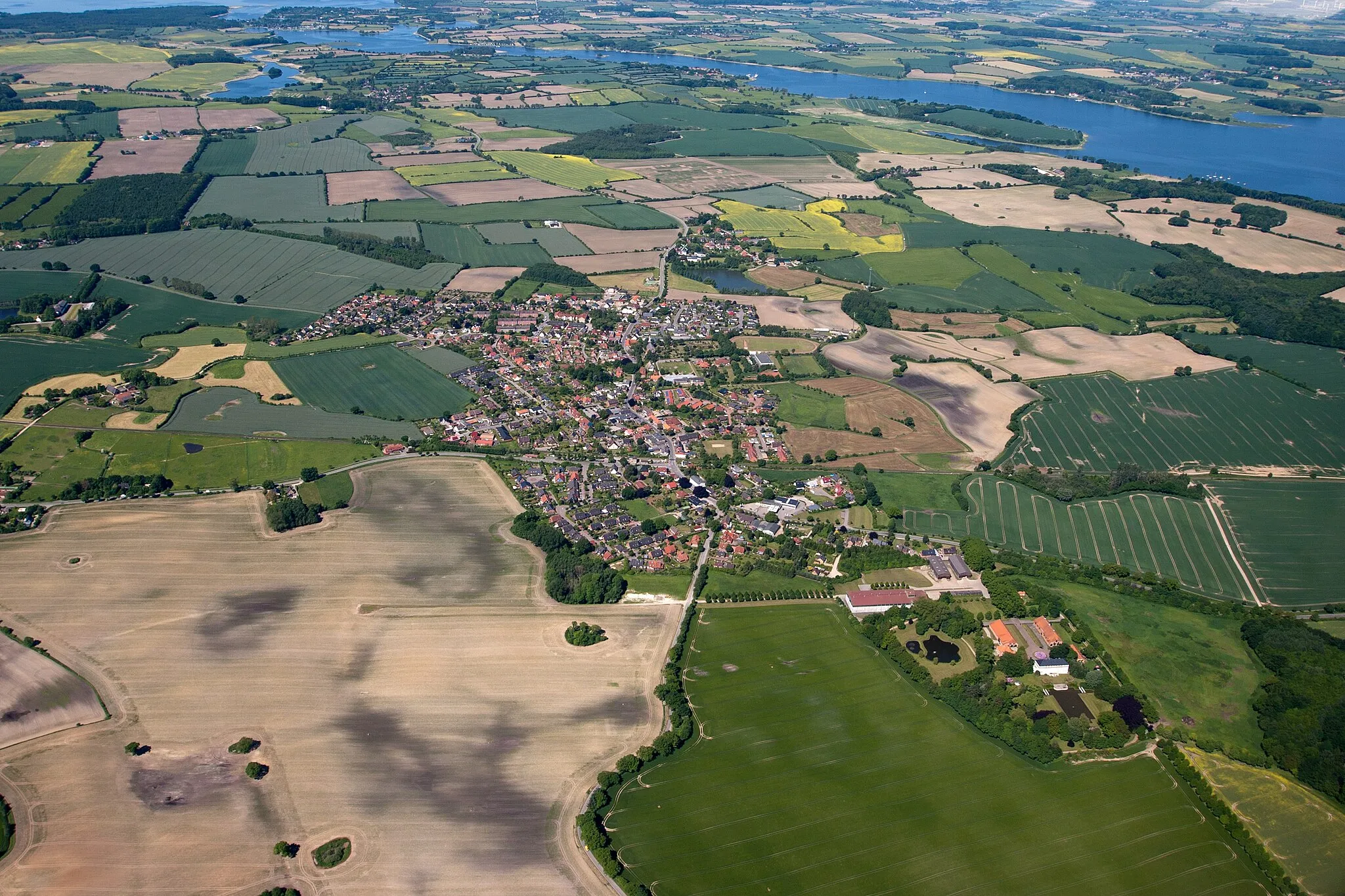 Photo showing: Aerial view of Rieseby