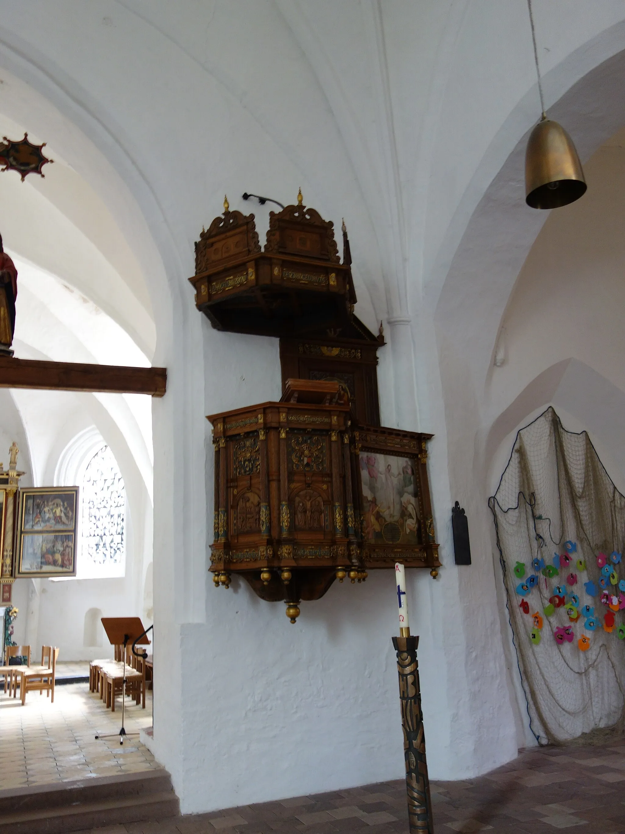 Photo showing: Pulpit of the church St.Christian in Garding , Garding municipality , Nordfriesland district, Schleswig-Holstein state, Germany.