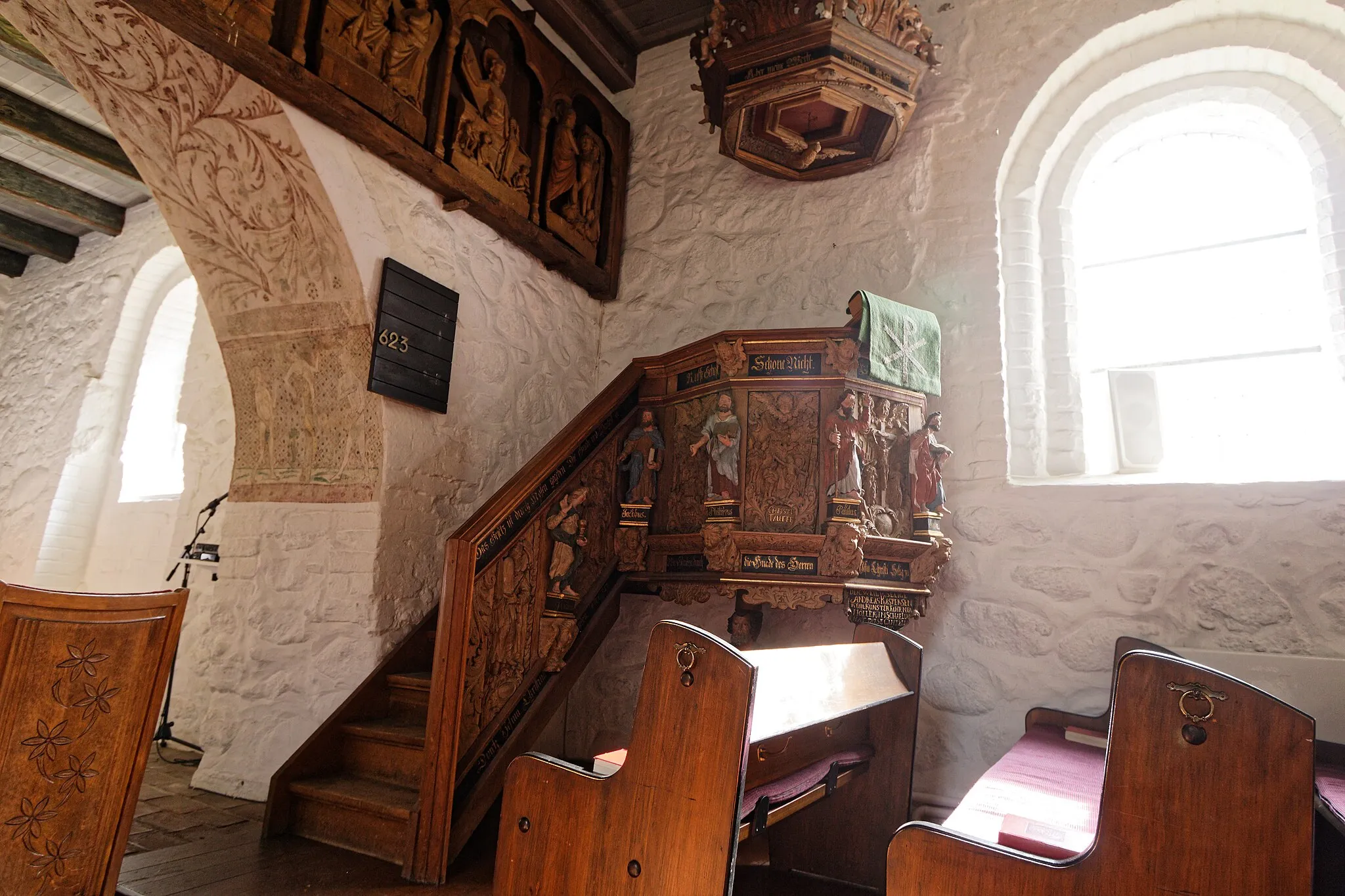 Photo showing: Nordhackstedt, Kirche St.Jürgen; Kanzel