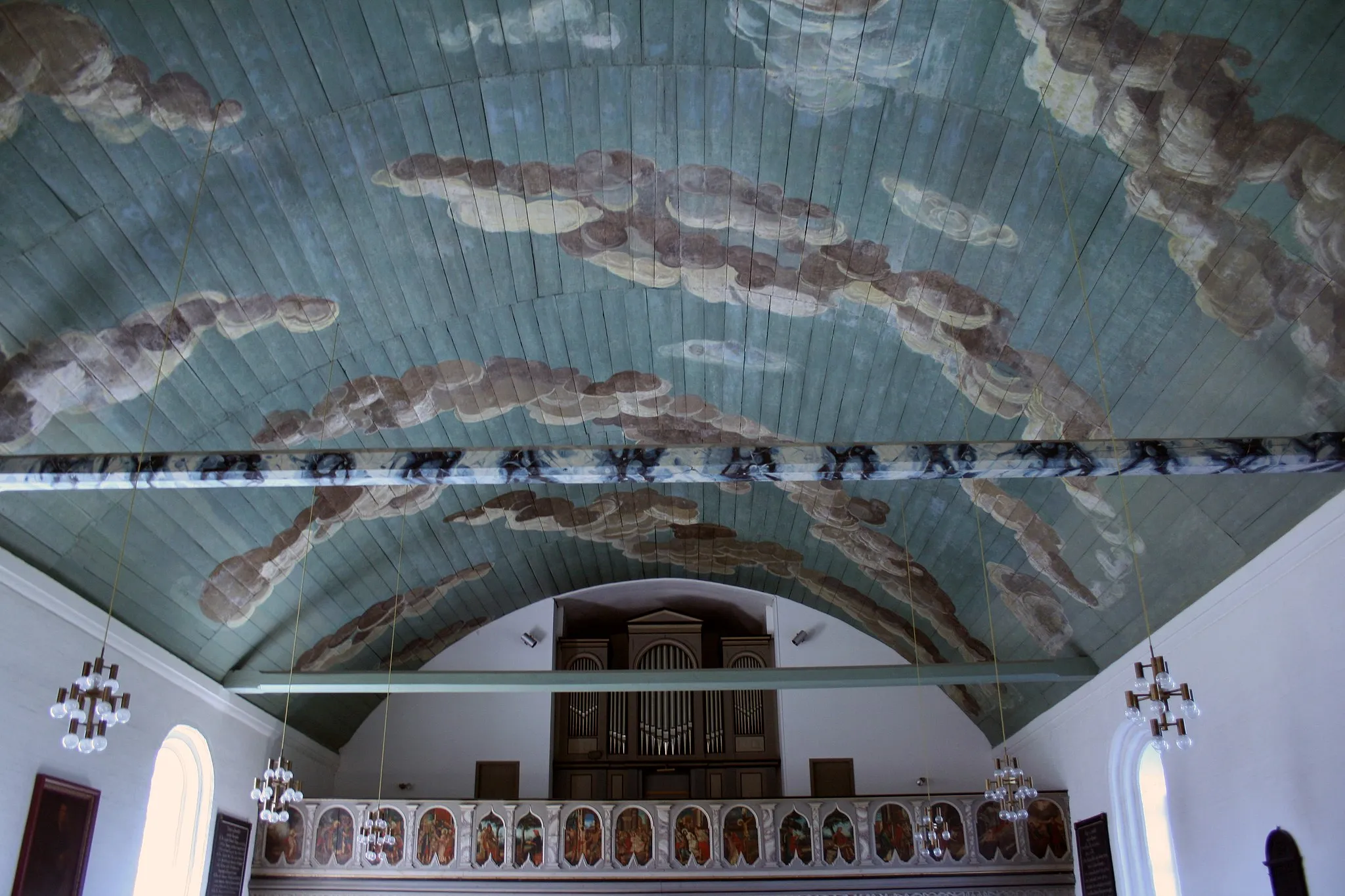Photo showing: Vault of the St. Rimbert's Church of Emmelsbüll, Schleswig-Holstein, Germany
