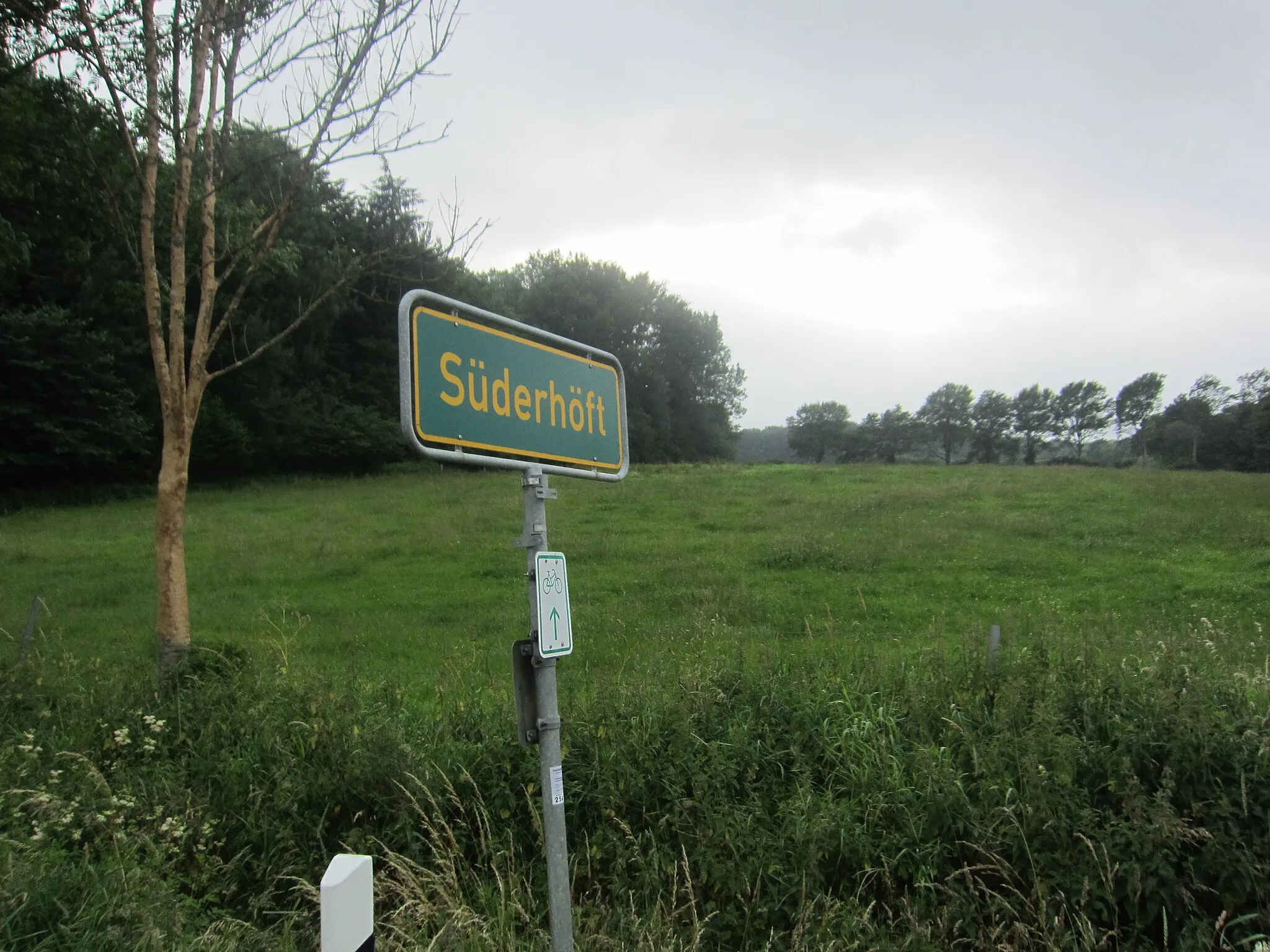 Photo showing: Town sign "Süderhöft"