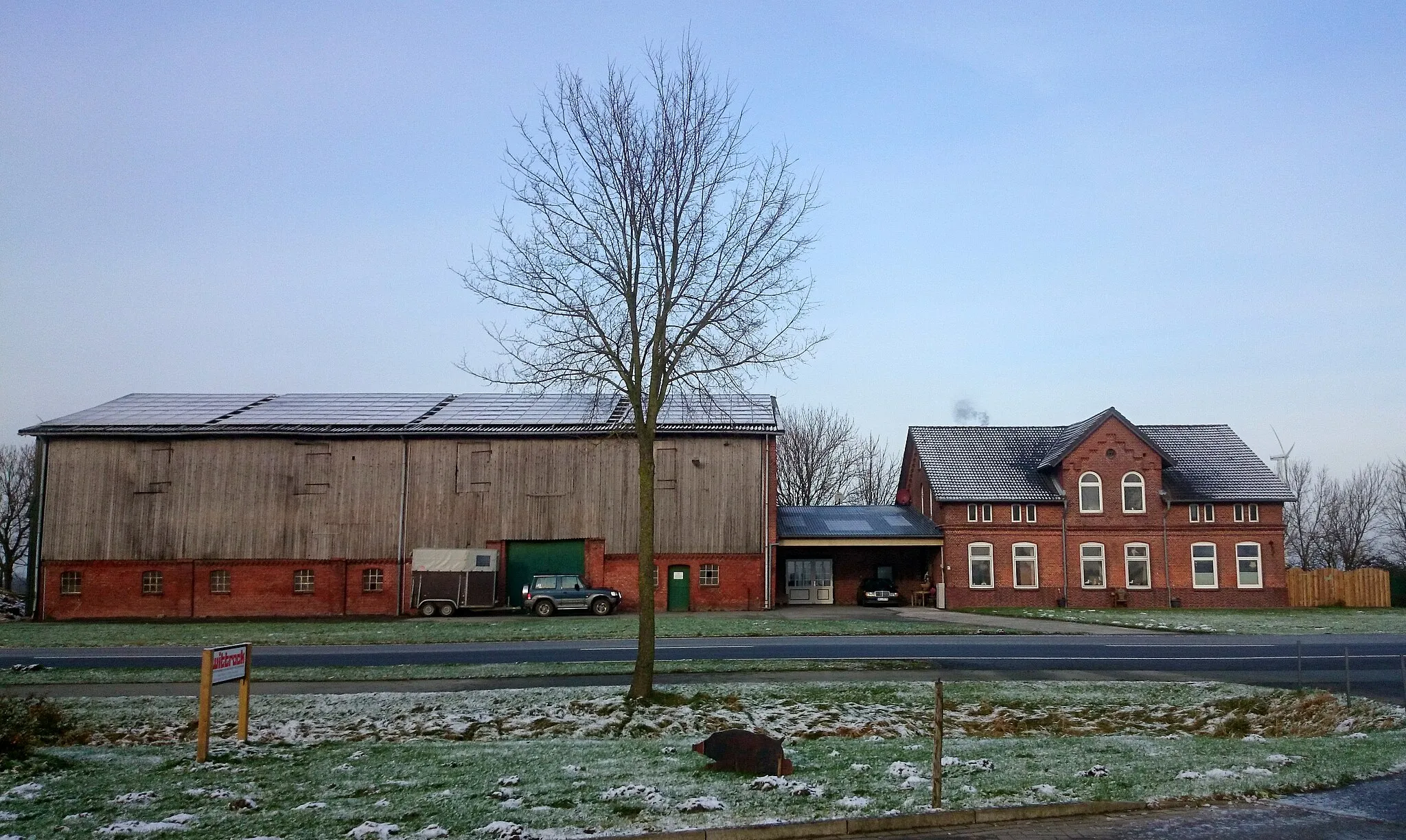 Photo showing: Farm house in Norderwöhrden, Kreis Dithmarschen