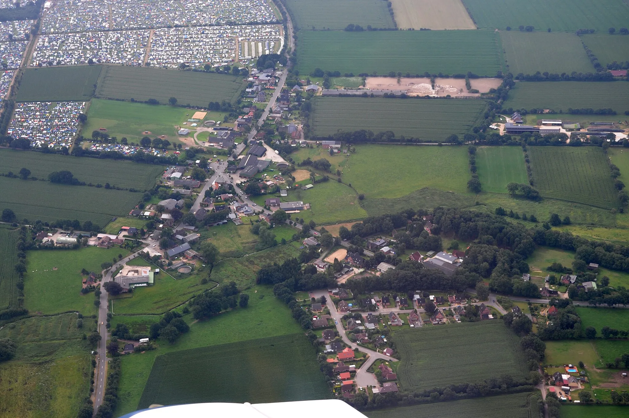 Photo showing: Aerial view of 2011 Wacken Open Air, Saturday around 11 am
