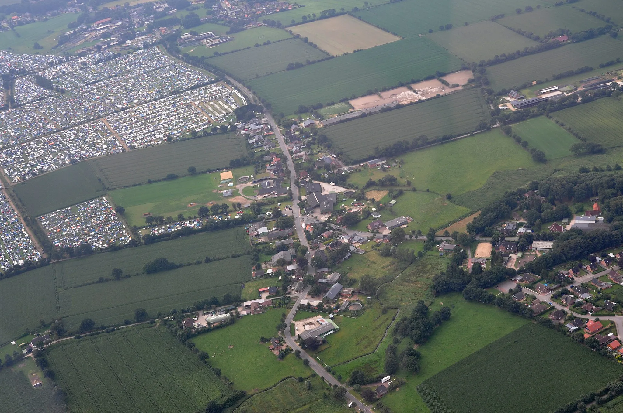 Photo showing: Aerial view of 2011 Wacken Open Air, Saturday around 11 am