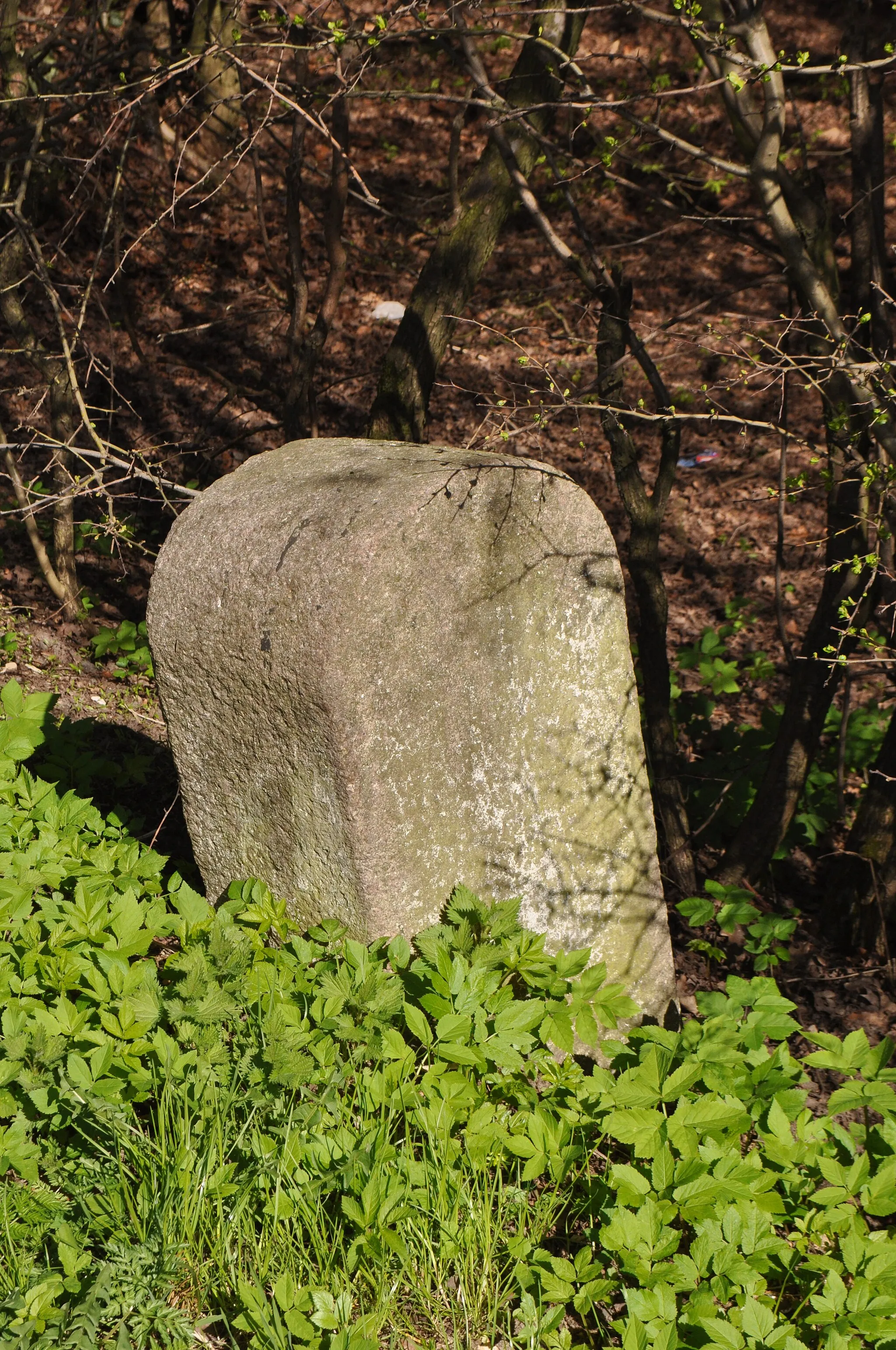 Photo showing: Grenzstein auf der östlichen Seite der Bundesstraße 432 an der heutigen Grenze der Kreise Stormarn und Segeberg.