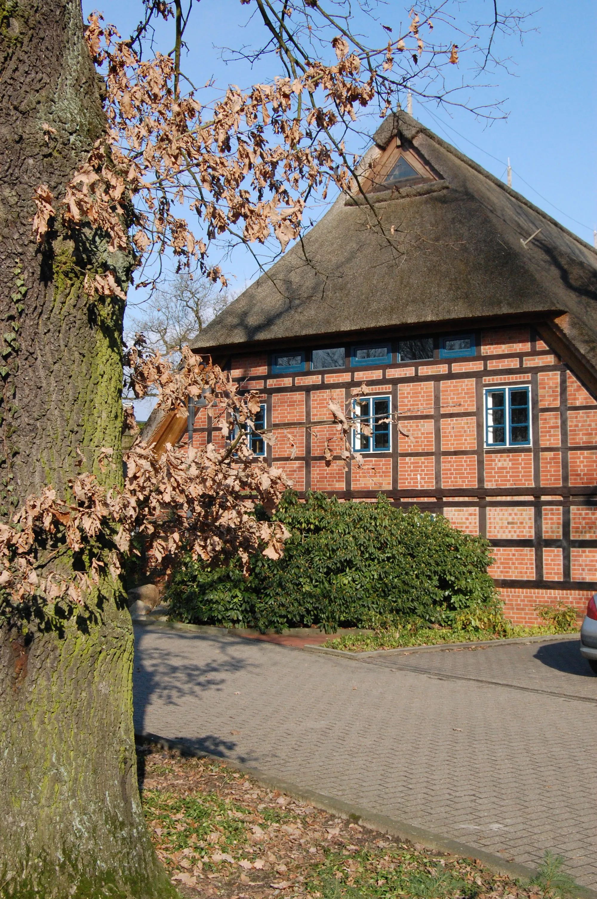 Photo showing: Fachwerkhaus in der Gemeinde Seevetal, Bücherei in Meckelfeld