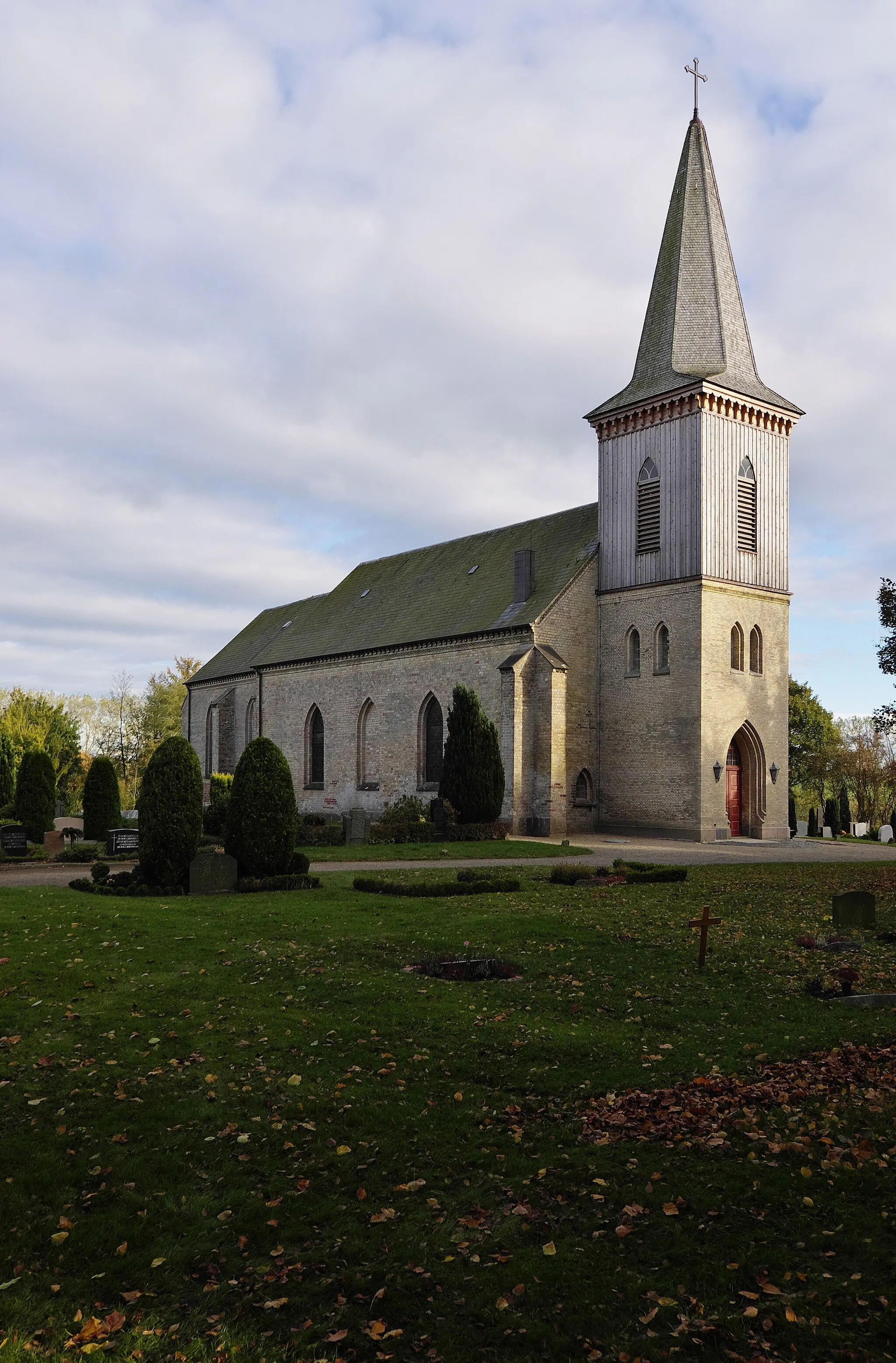 Photo showing: Denkmalgeschützte St. Marien-Kirche in Kahleby, Kreis Schleswig-Flensburg.