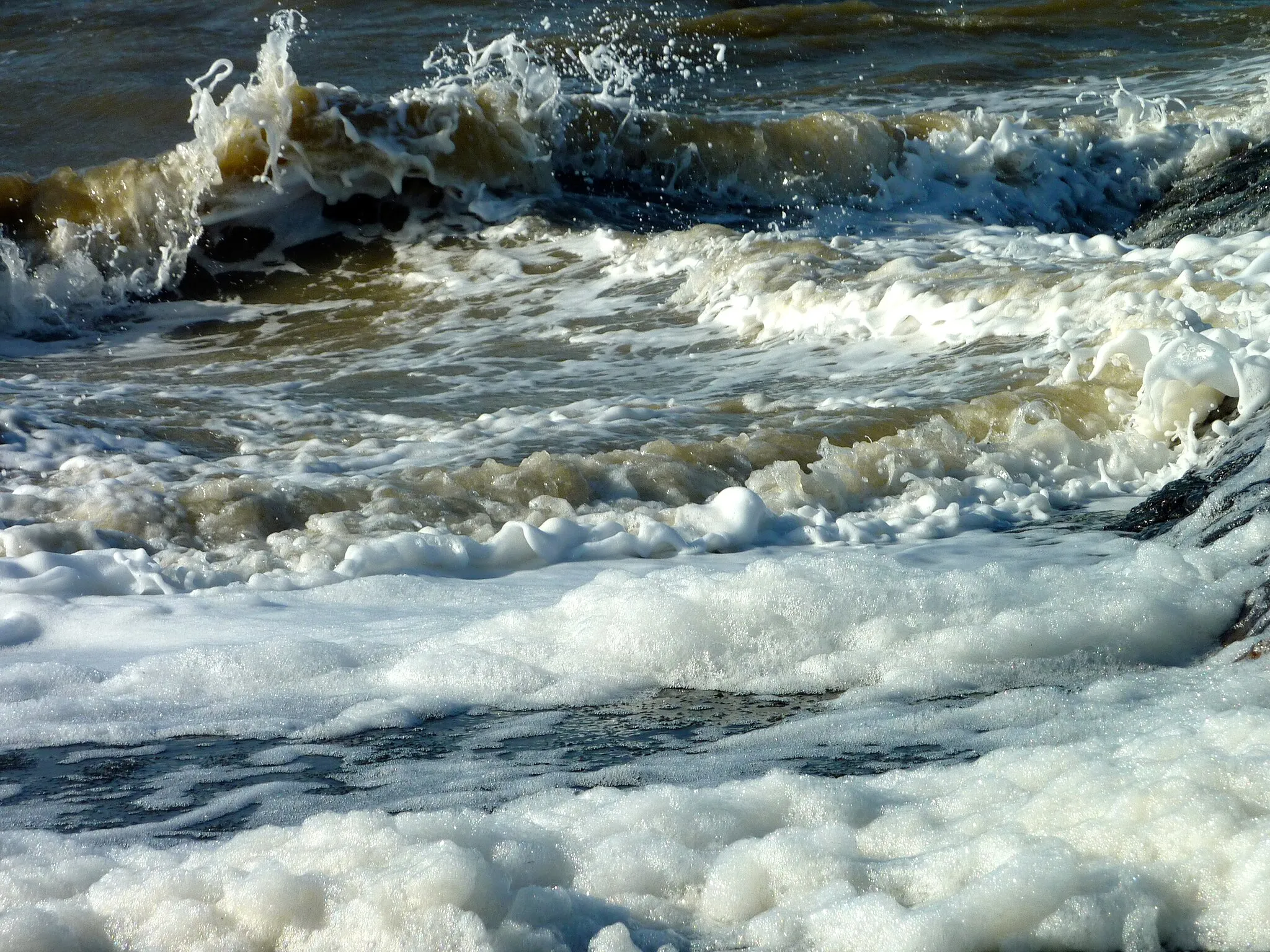 Photo showing: Brandung der Nordsee bei Dagebüll