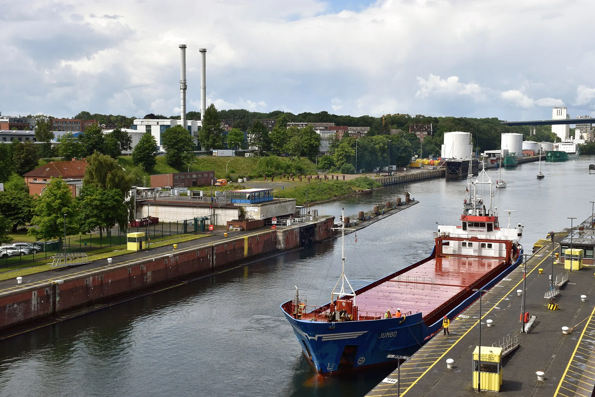 Photo showing: Kiel-Holtenau locks, 20 June 2022