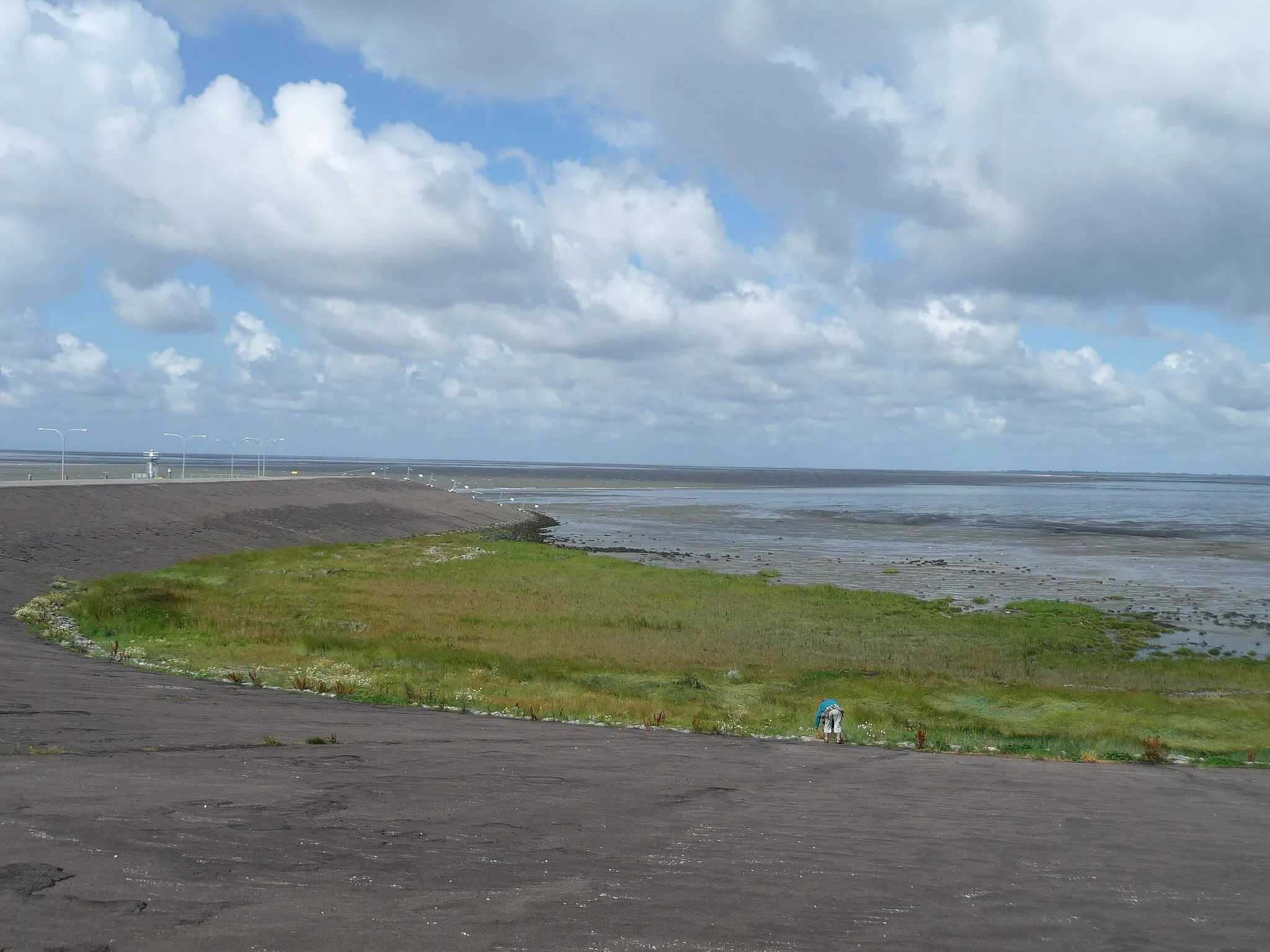 Photo showing: Blick vom Eidersperrwerk aufs offene Meer