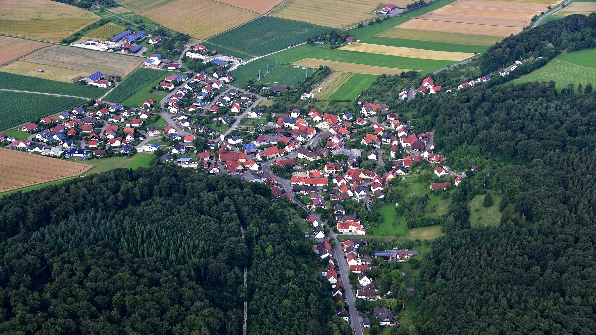 Photo showing: Fleinheim, Luftaufnahme (2016)