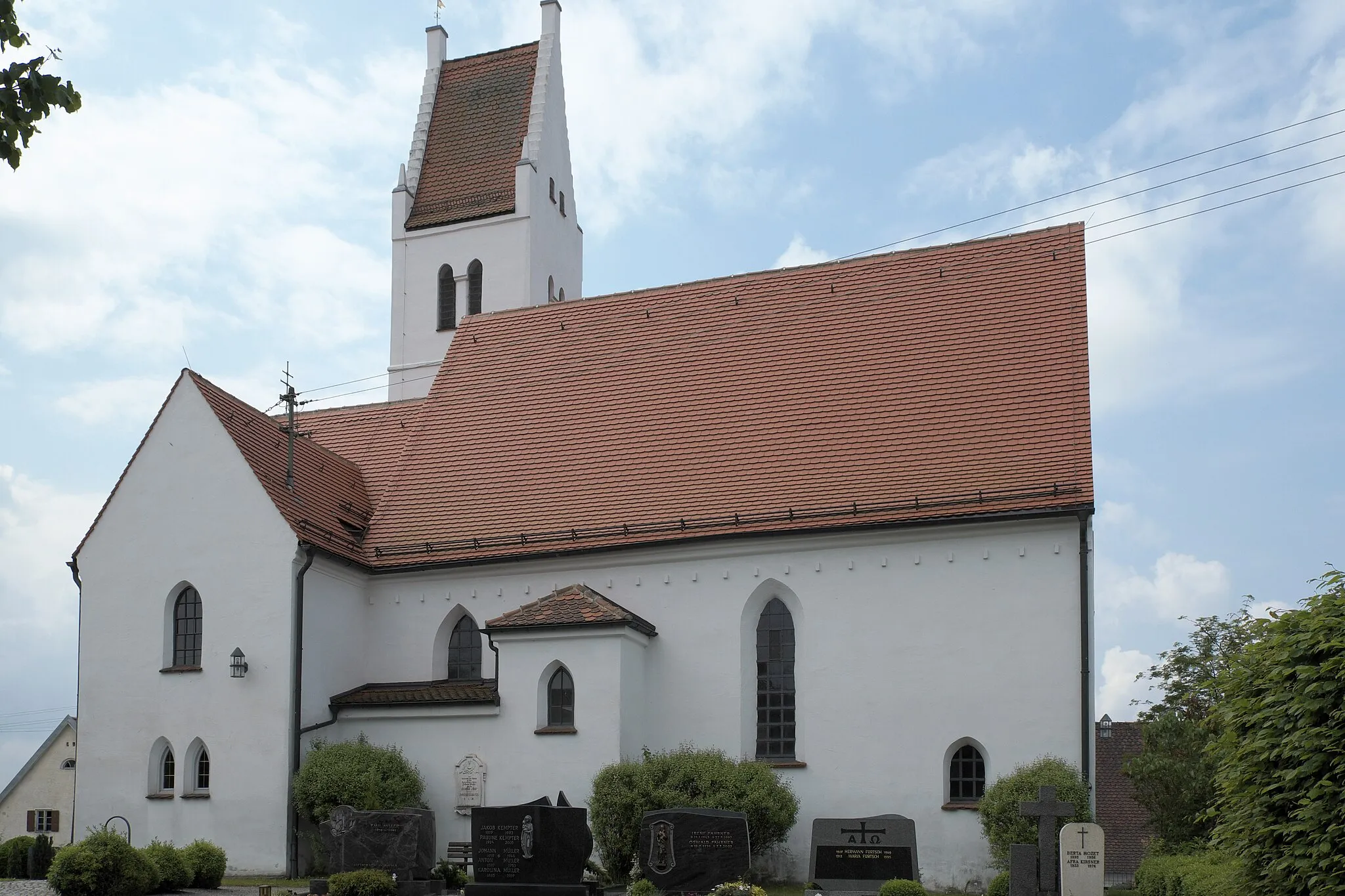 Photo showing: Katholische Pfarrkirche St. Nikolaus in Fleinhausen, einem Ortsteil von Dinkelscherben im Landkreis Augsburg (Bayern)