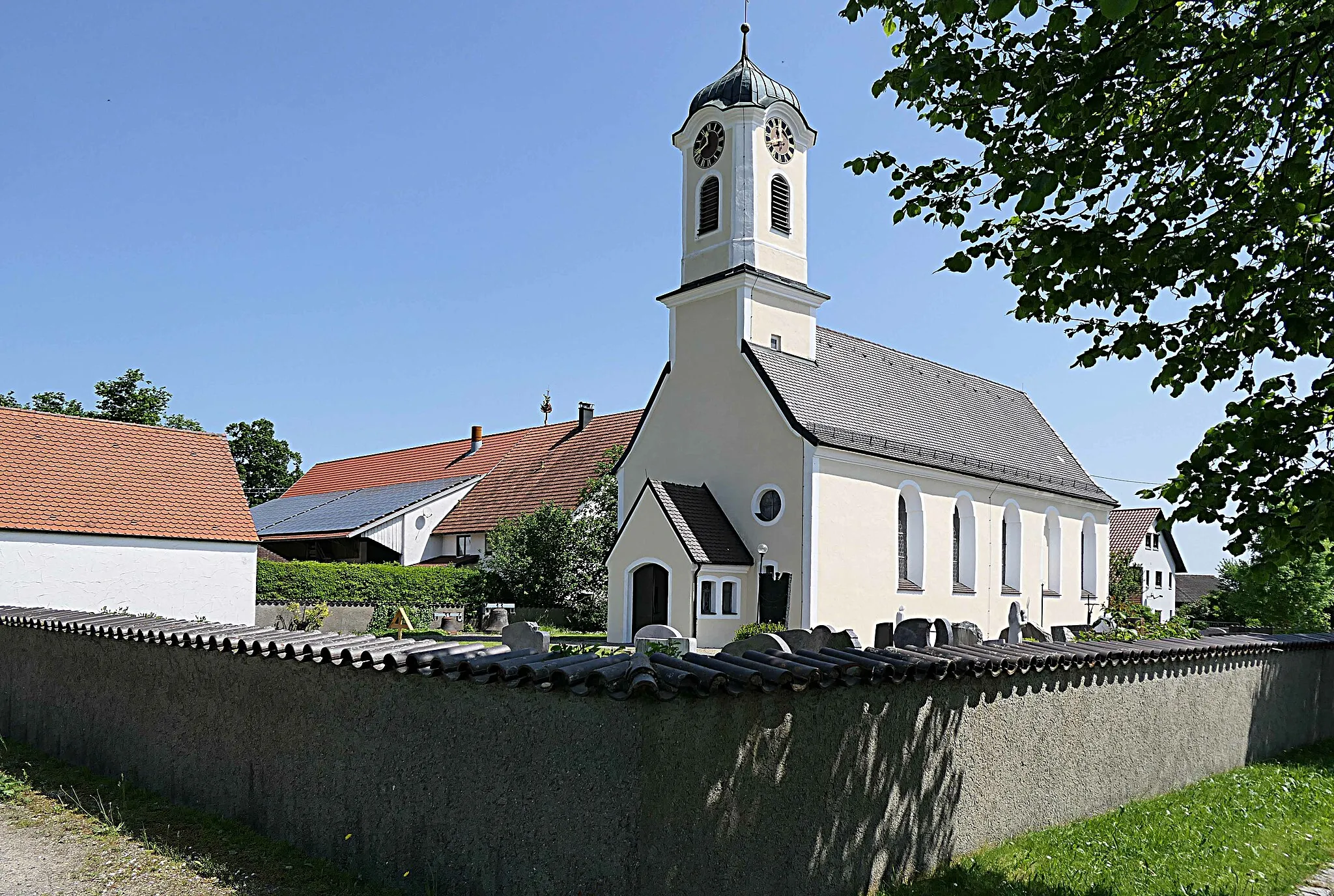 Photo showing: Kirche St. Johann Baptist in Mooshausen, Aitrach