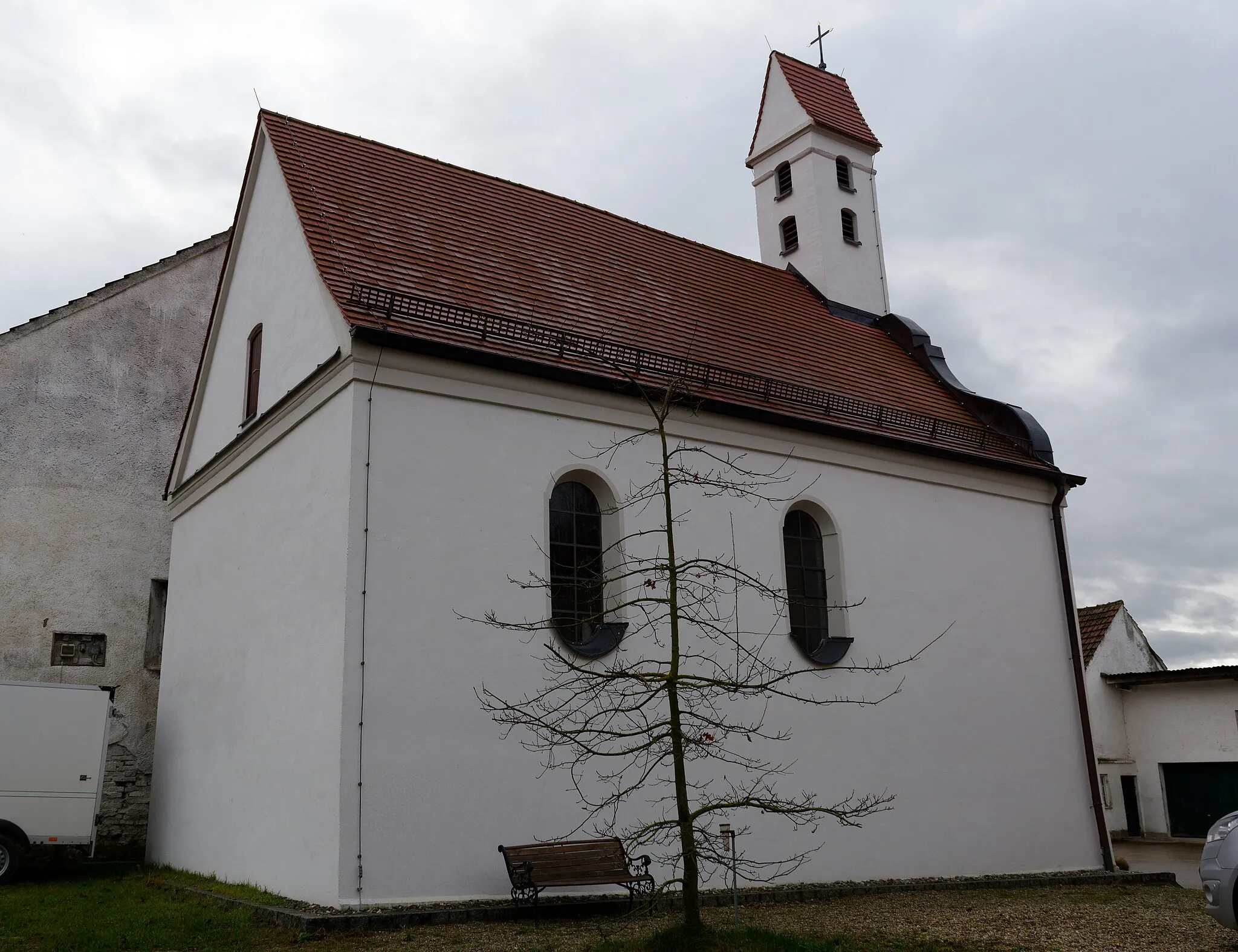 Photo showing: Ehemalige Schlosskapelle; Saalbau mit Satteldach und Dachreiter, Anfang 18. Jahrhundert
