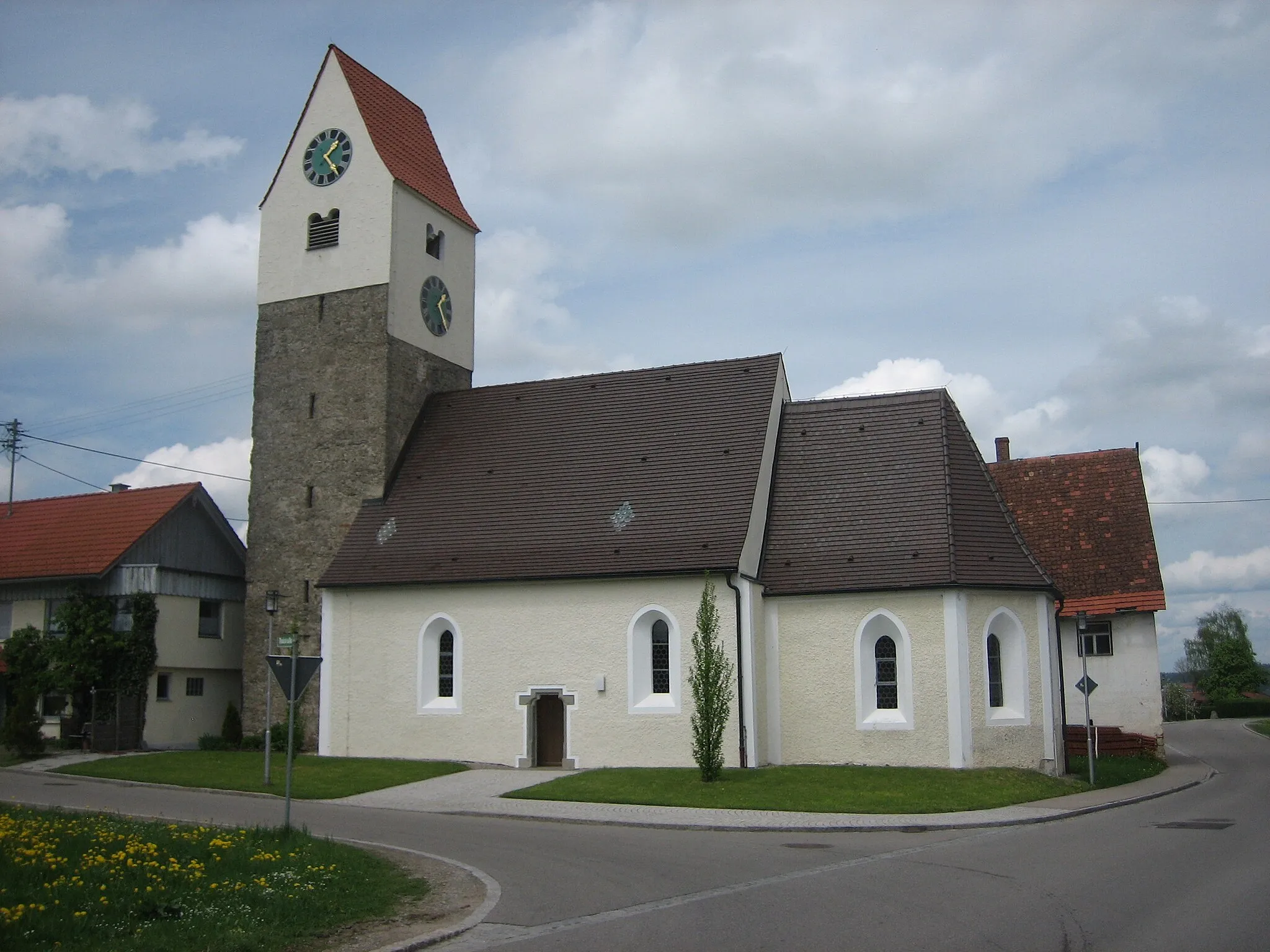 Photo showing: Filialkapelle St. Leonhard in Ittelsburg, bei Bad Grönenbach