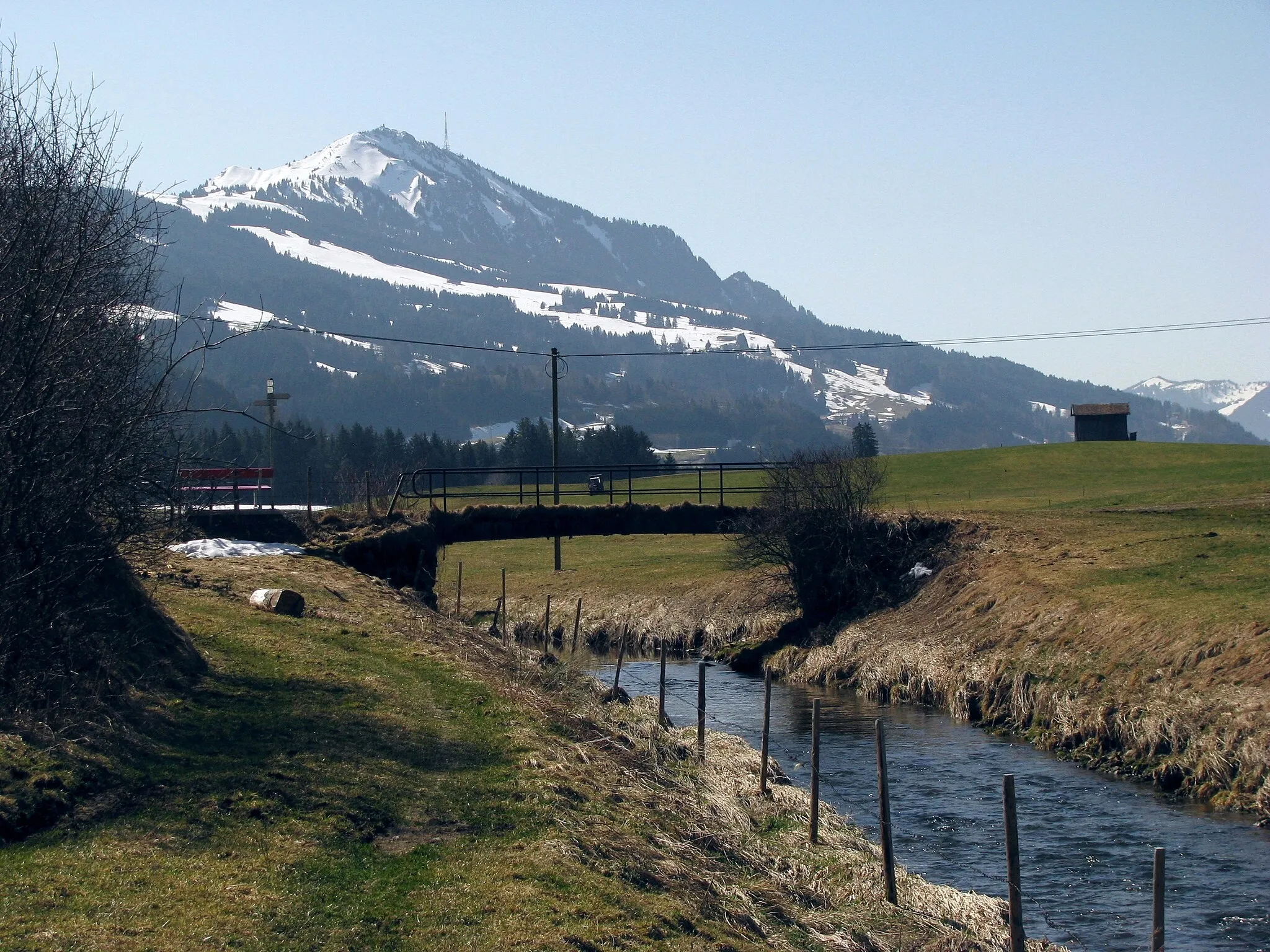 Photo showing: Kranzegger Bach und Grünten.