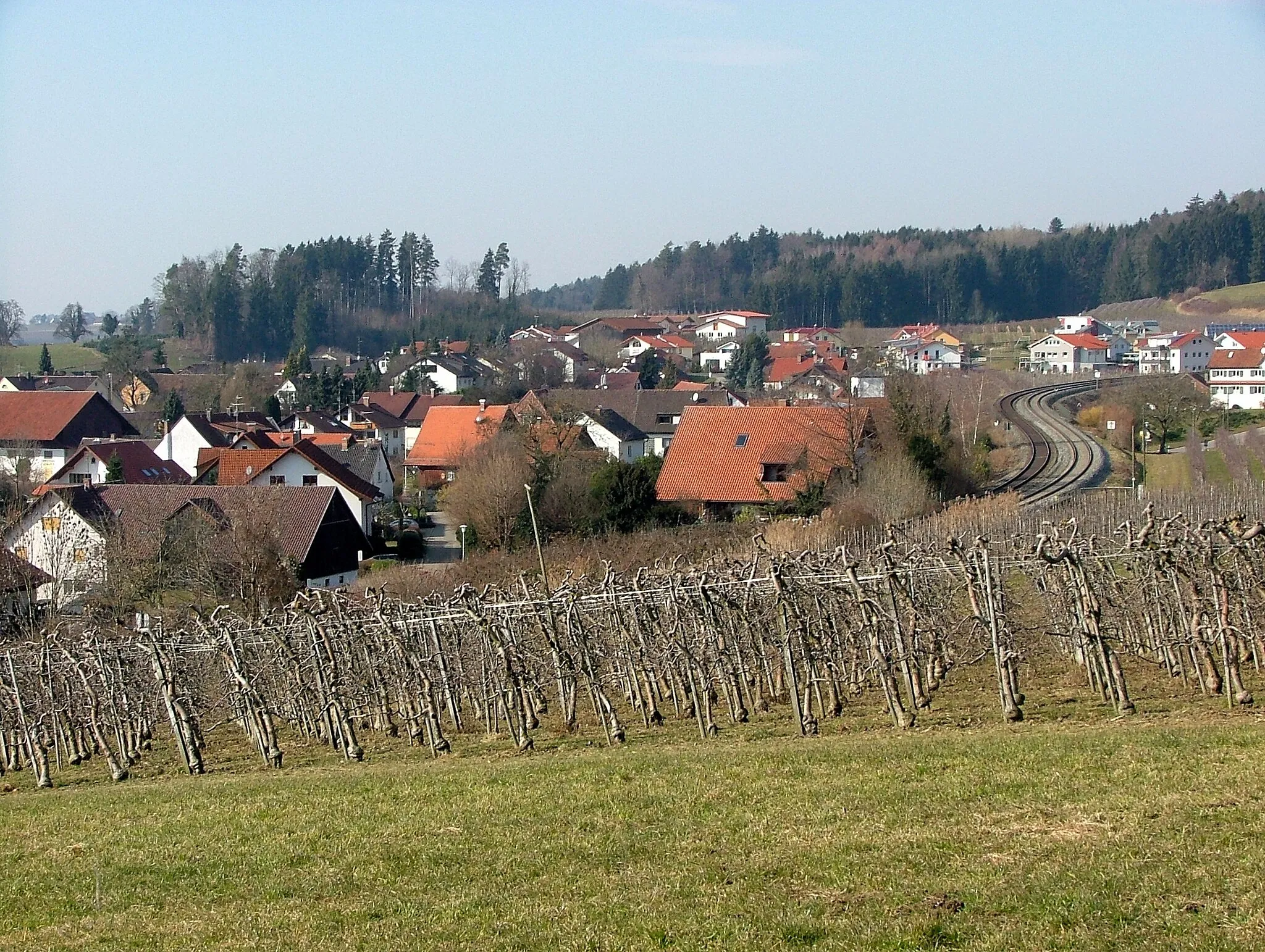 Photo showing: Bodolz an der Bahnlinie