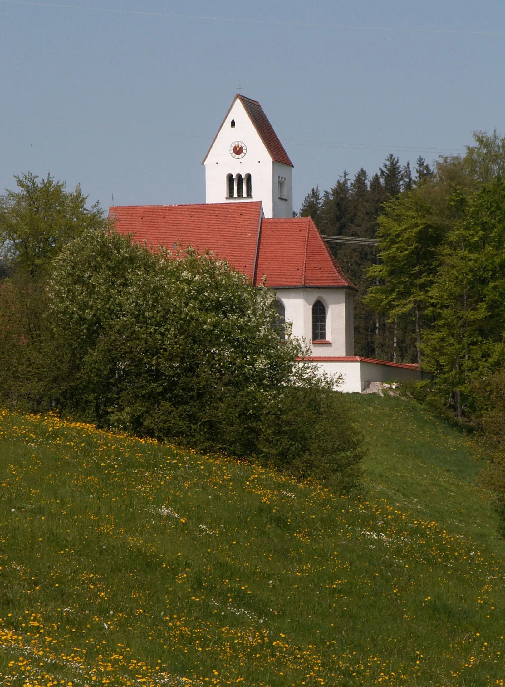 Photo showing: Kirche in Hattenhofen, Stadt Marktoberdorf