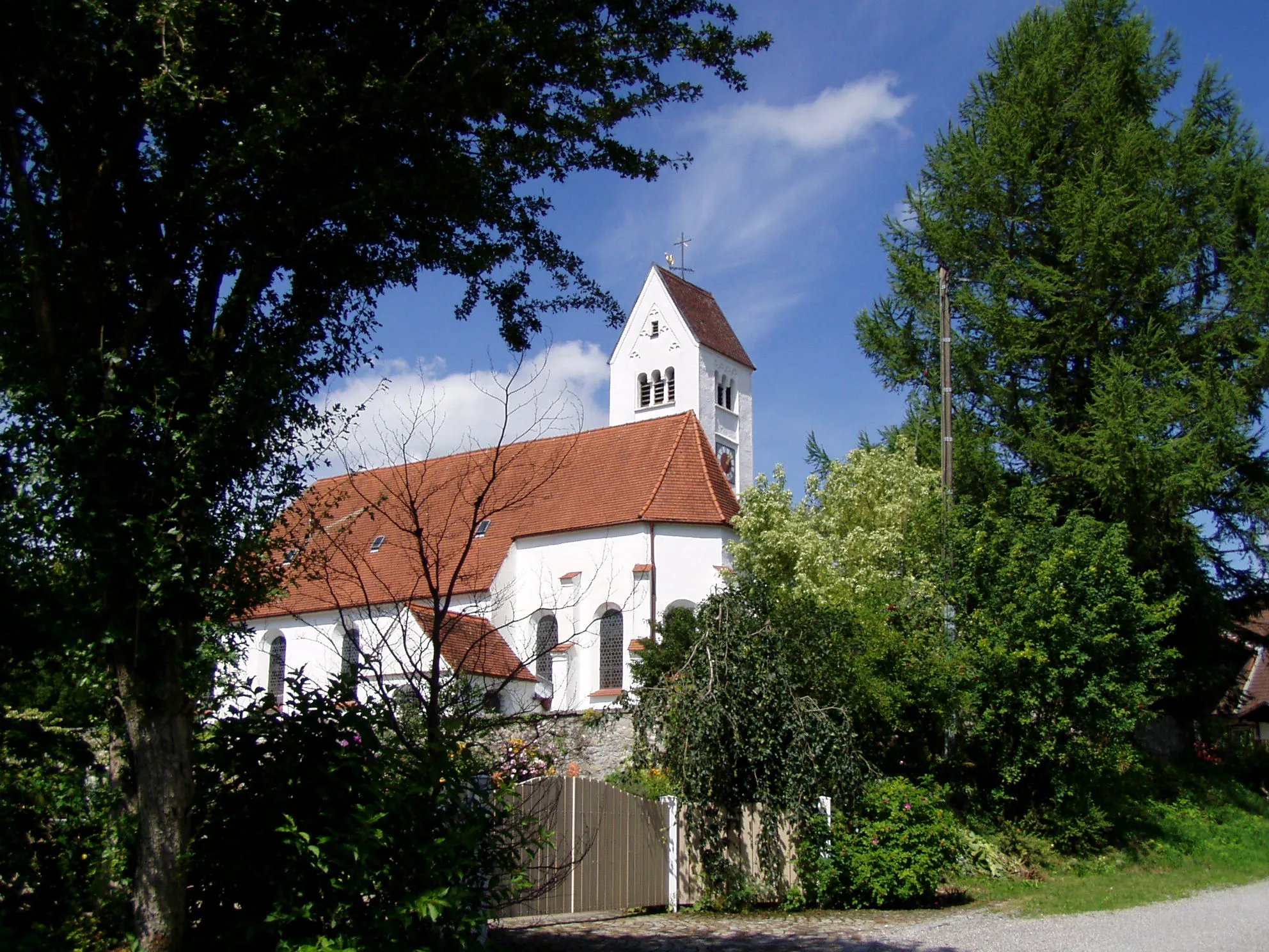 Photo showing: Filialkirche in Burk, Stadt Marktoberdorf
