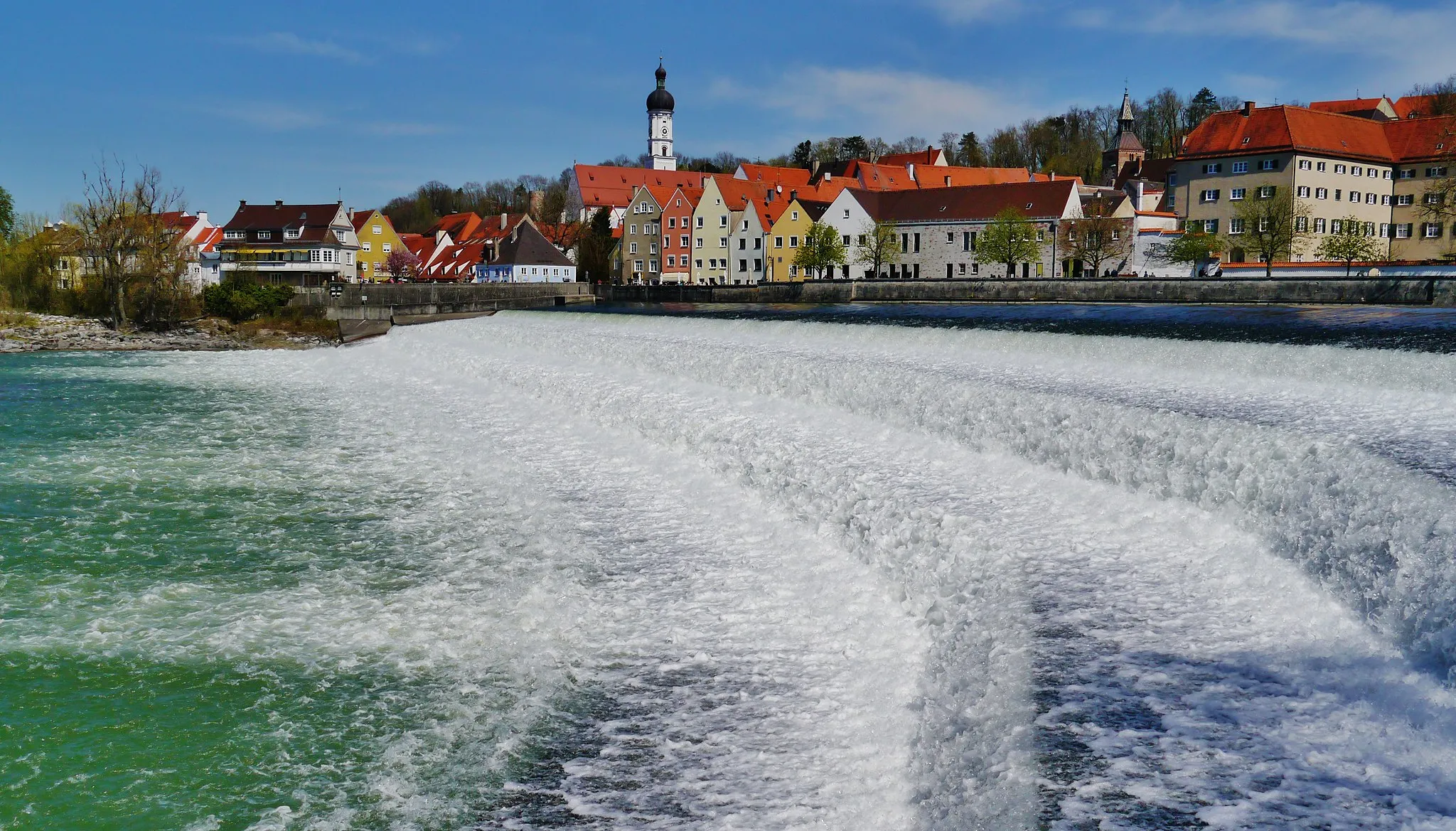 Photo showing: Lech Weir, Landsberg, Bavaria, Germany