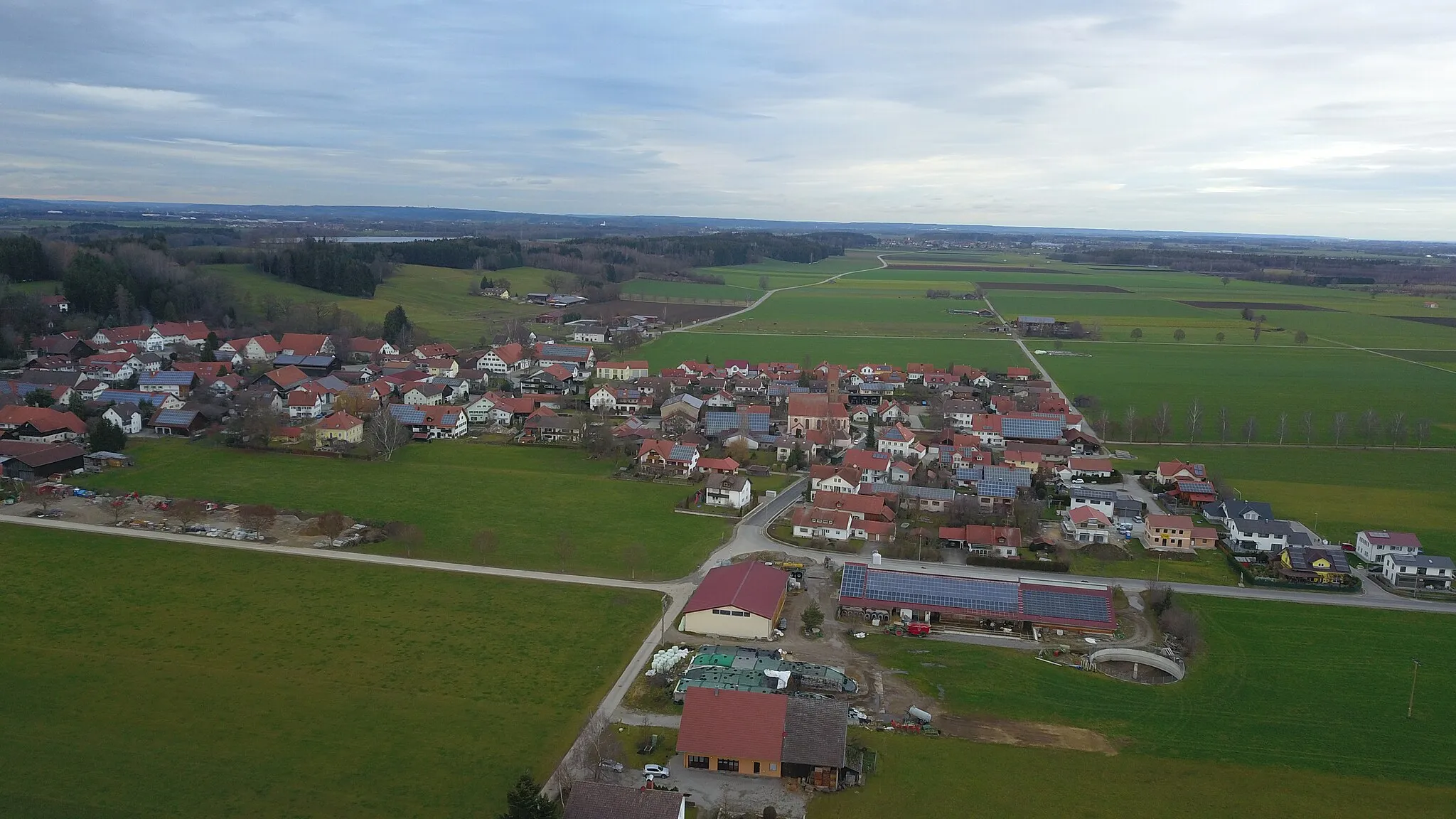 Photo showing: Weicht, Gemeinde Jengen mit "Am Heisteig" und Irsingener Stausee