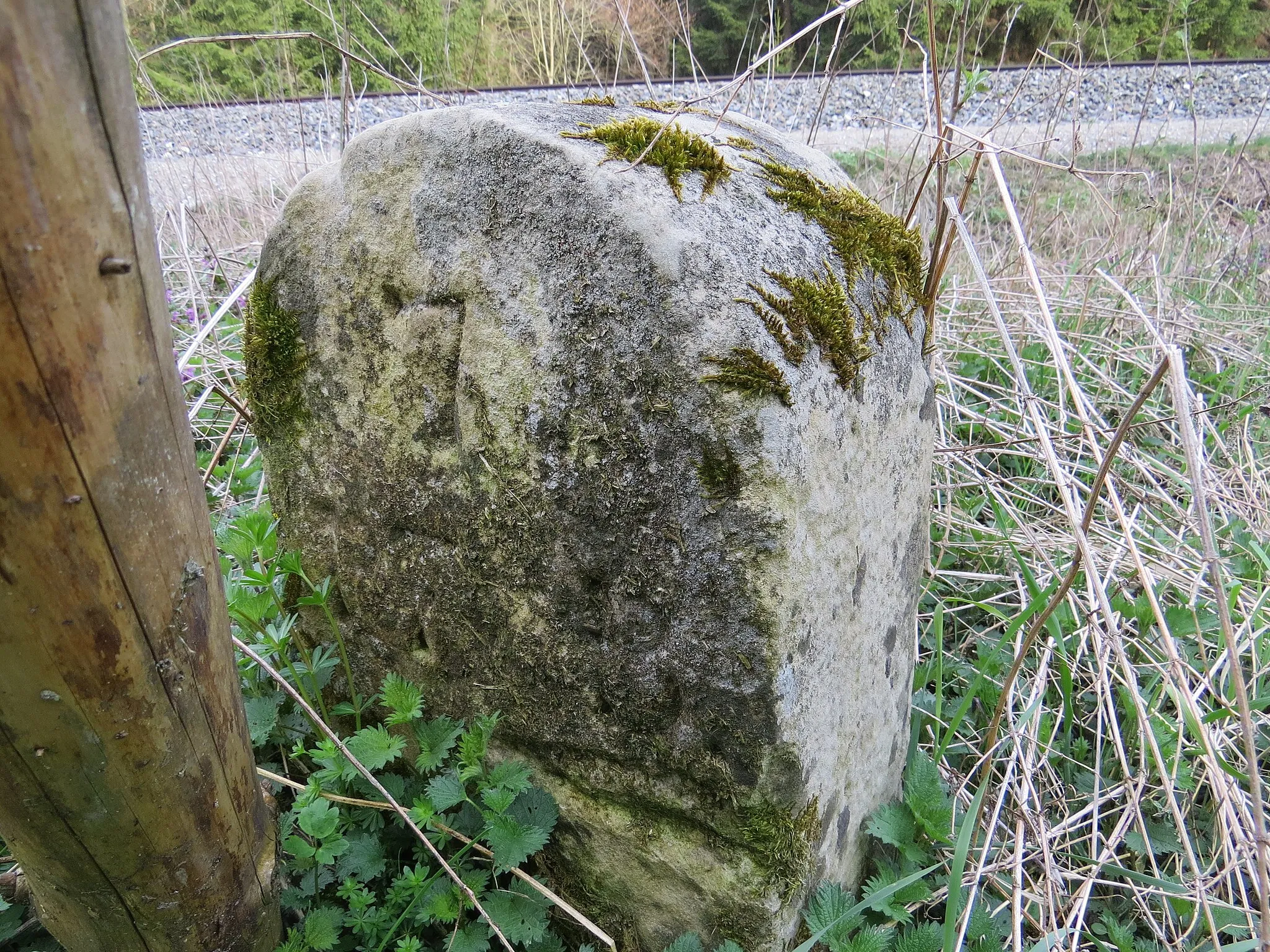 Photo showing: Grenzstein südlich von Beckstetten, Jengen