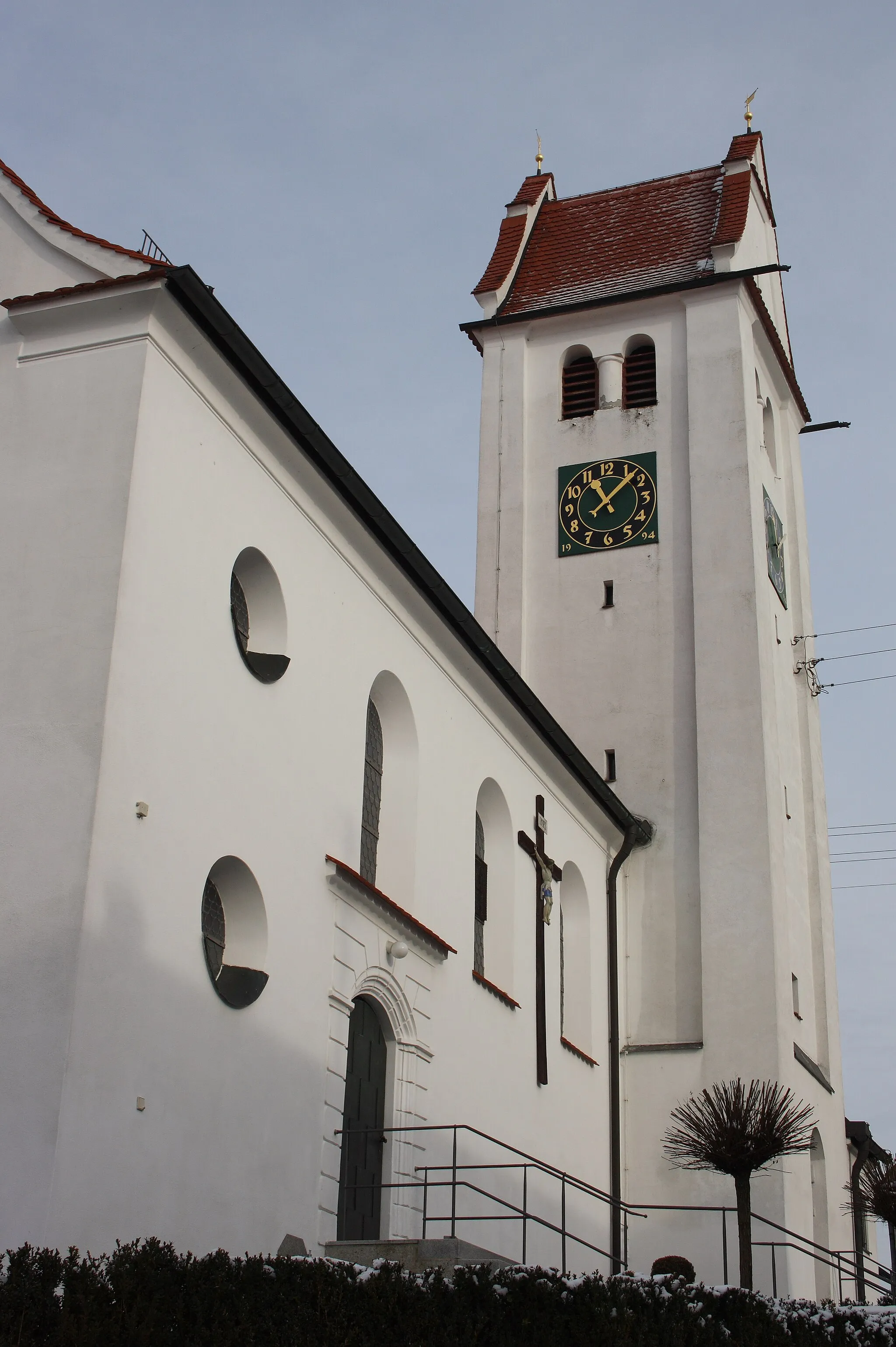 Photo showing: Katholische Filialkirche St. Johann Baptist in Mönstetten, einem Ortsteil von Dürrlauingen